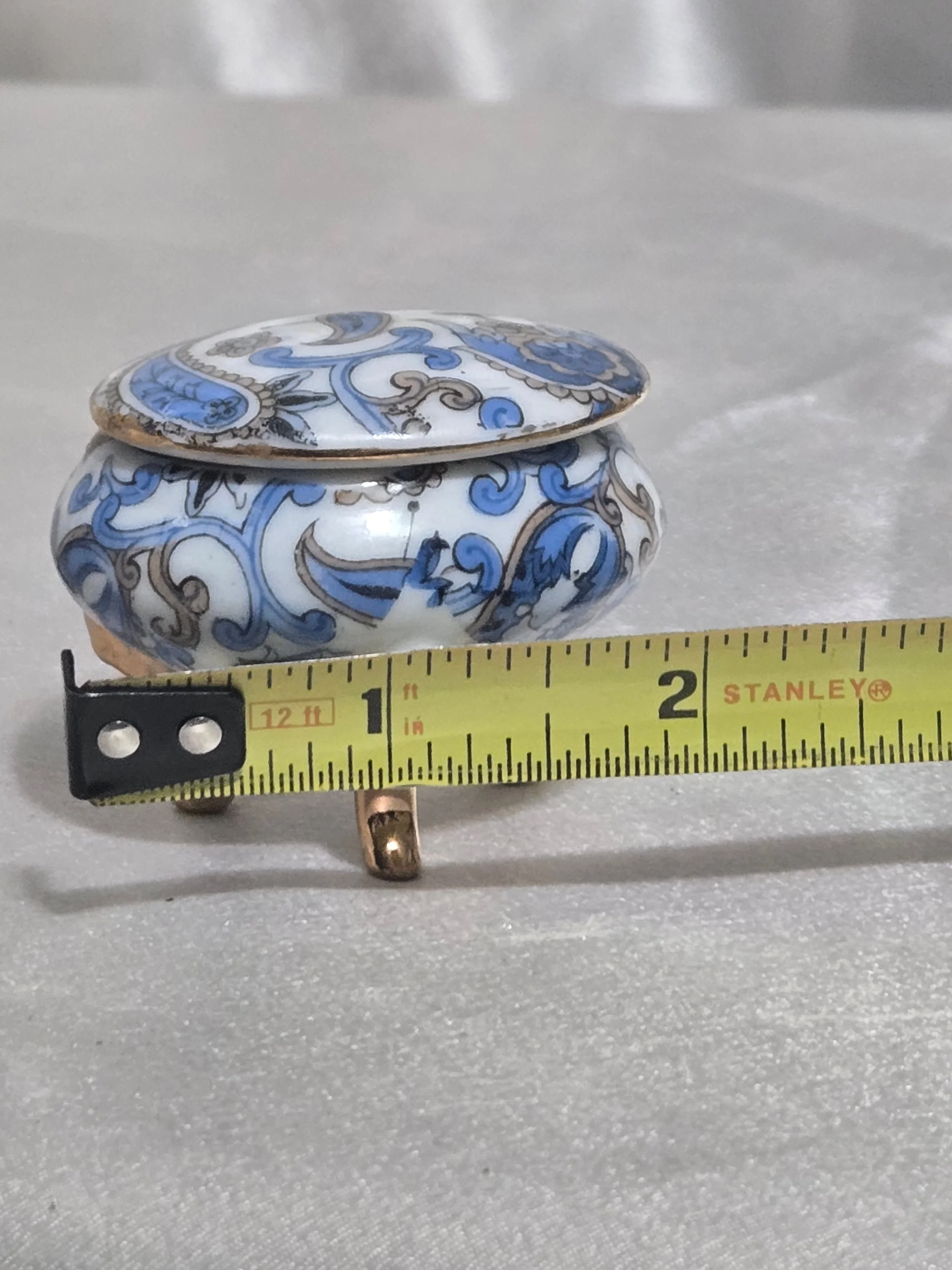 Floral porcelain keepsake boxes vintage decor