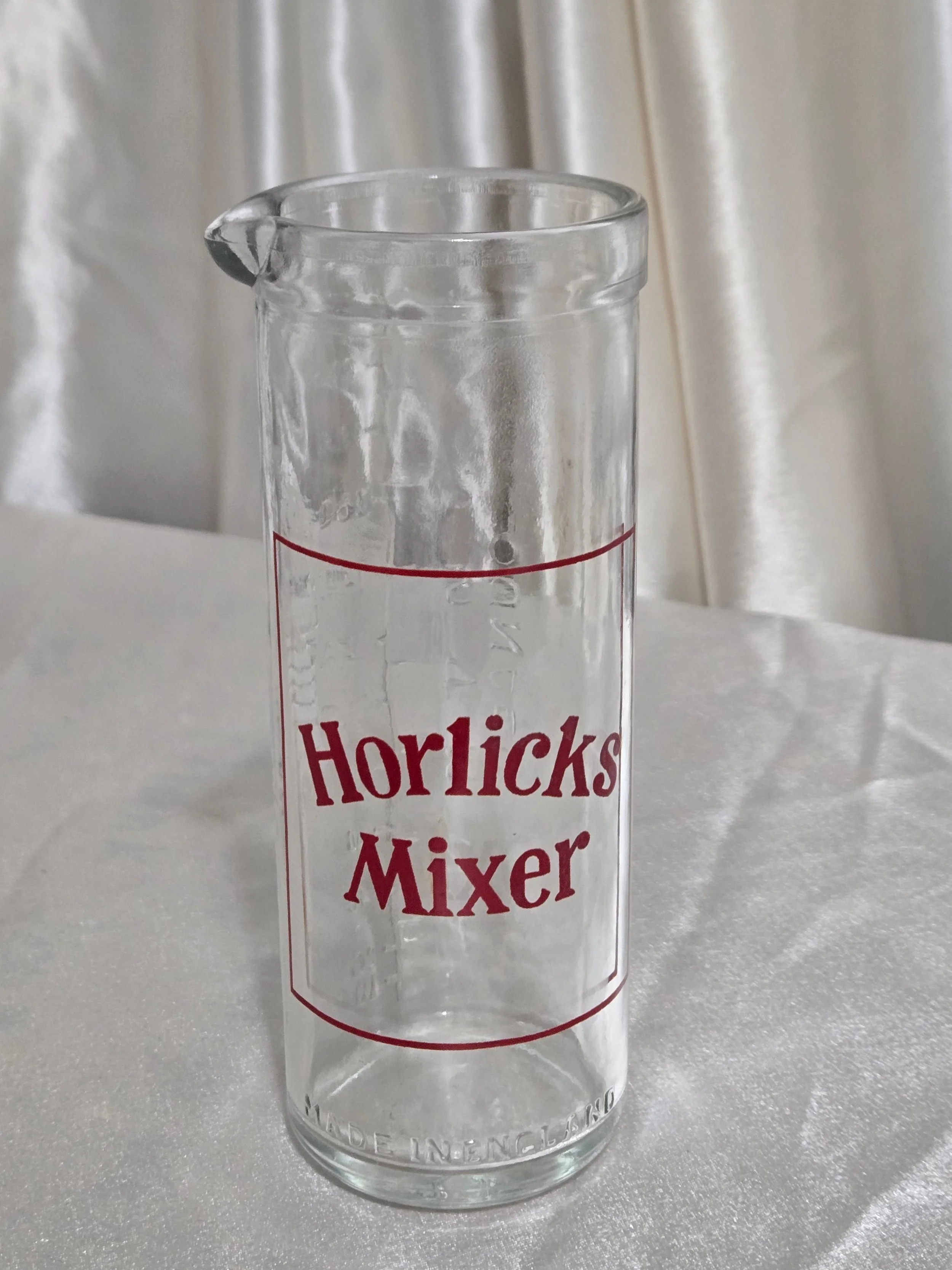 Vintage Horlicks Mixer Glass – Made in England Advertising Glass