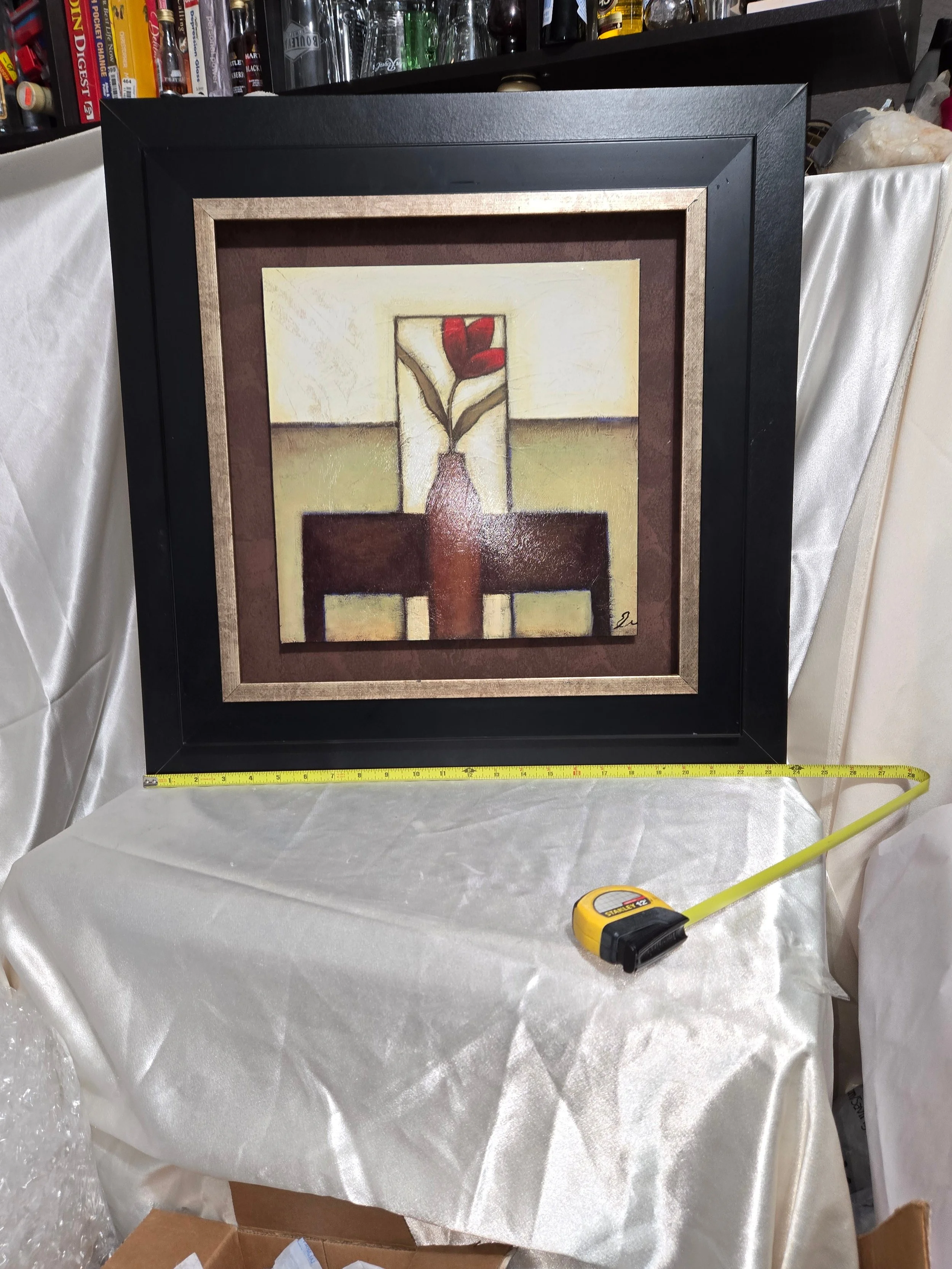 Framed Art Print by Eve Shipritser, Signed Still Life Wall Art, Neutral Home Decor