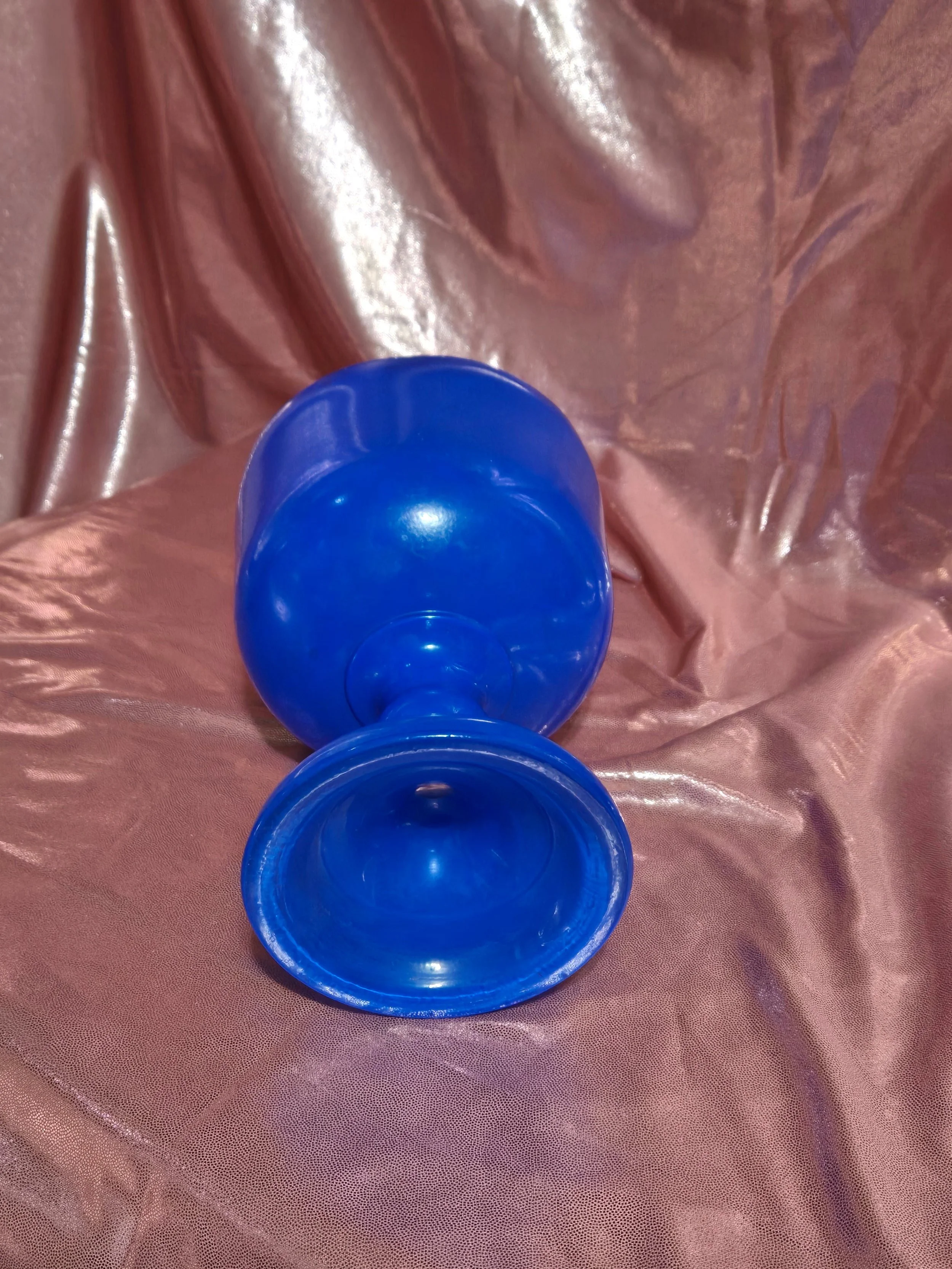 Aquarius astrology goblet in cobalt blue