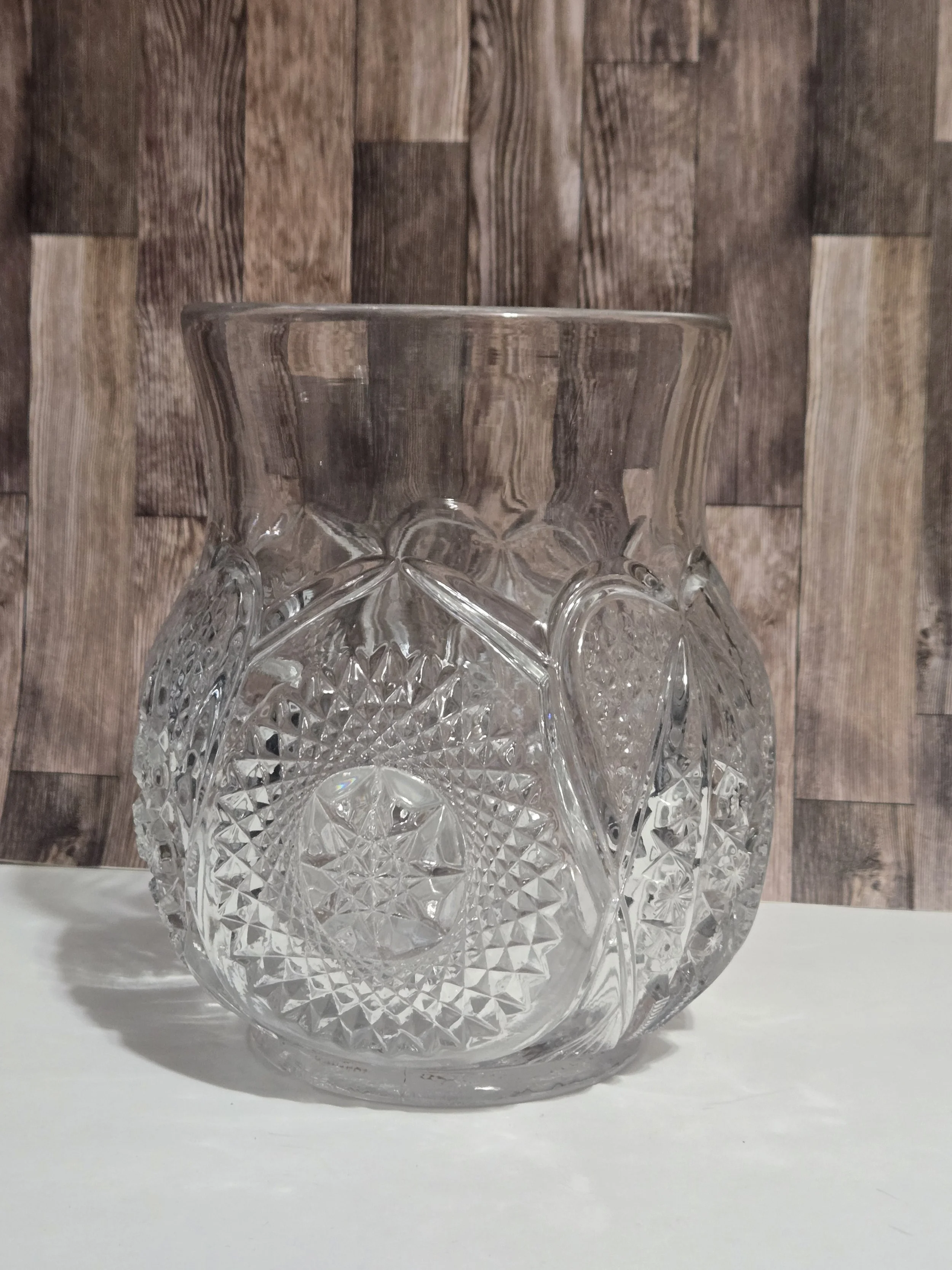 Antique Cambridge Glass Marjorie Cracker Jar • No. 2631 Nearcut Sweetheart EAPG, Circa 1905