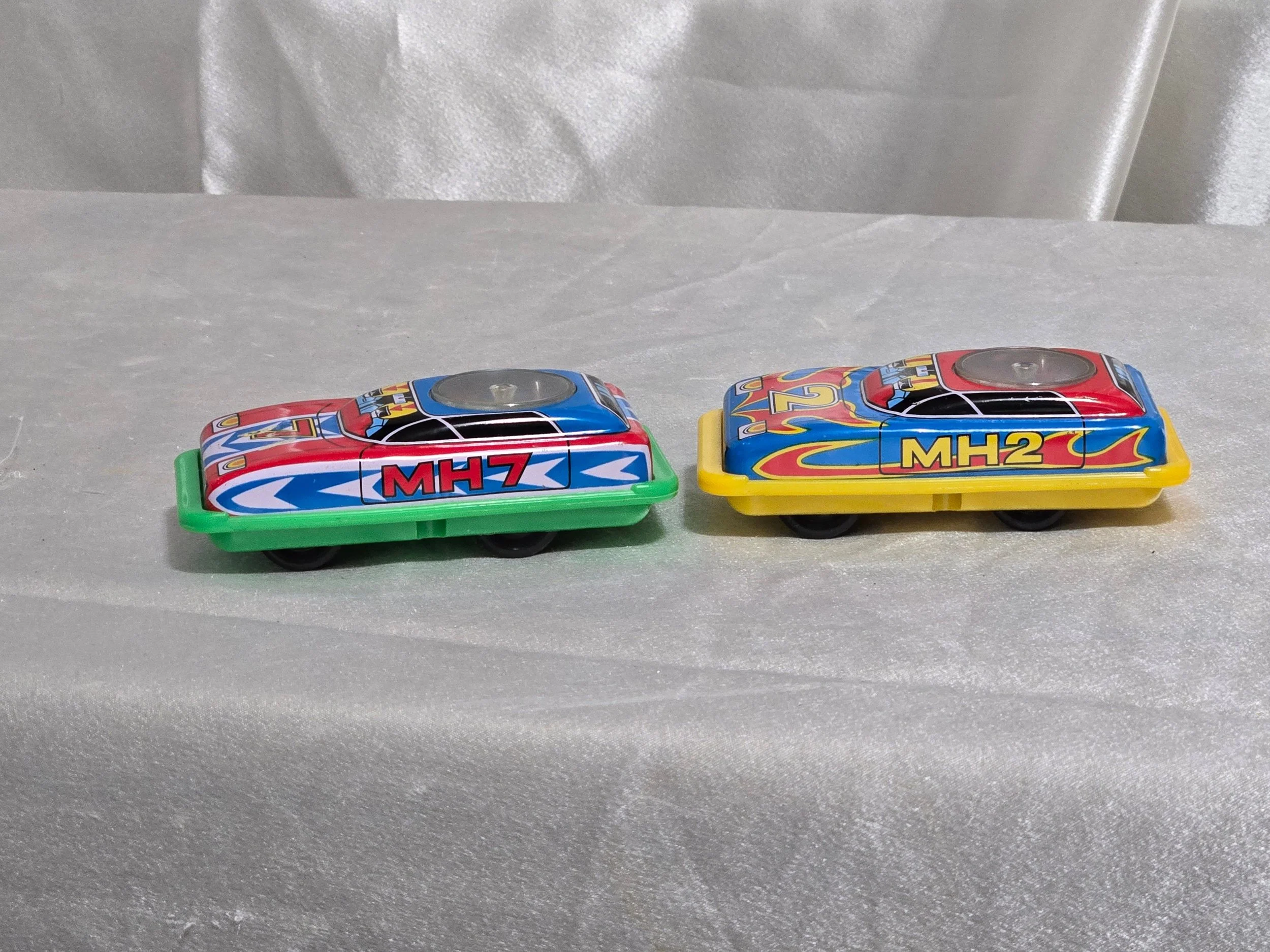 Retro tin friction toy cars collectible