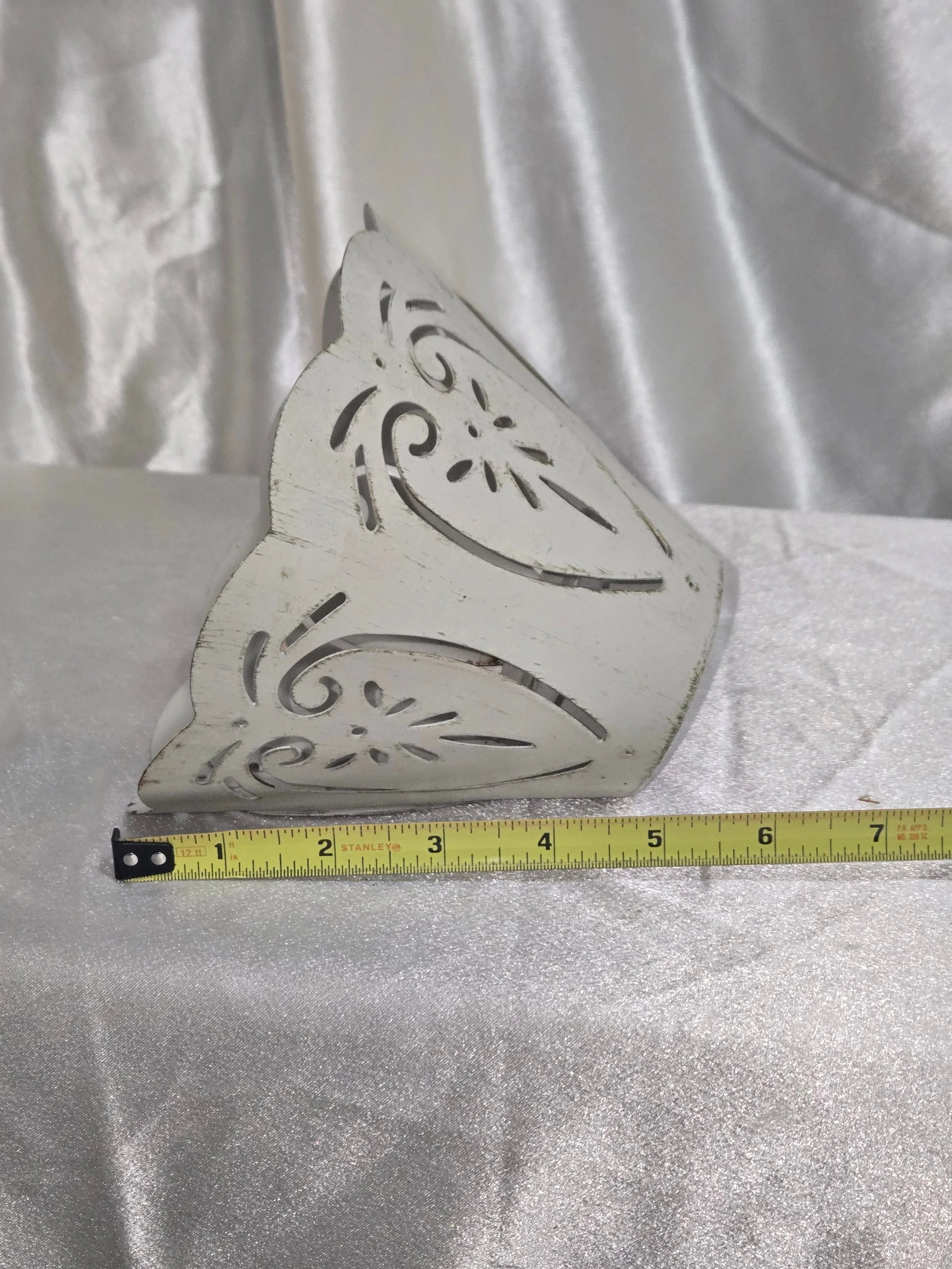 Pierced metal shade vintage candle lantern