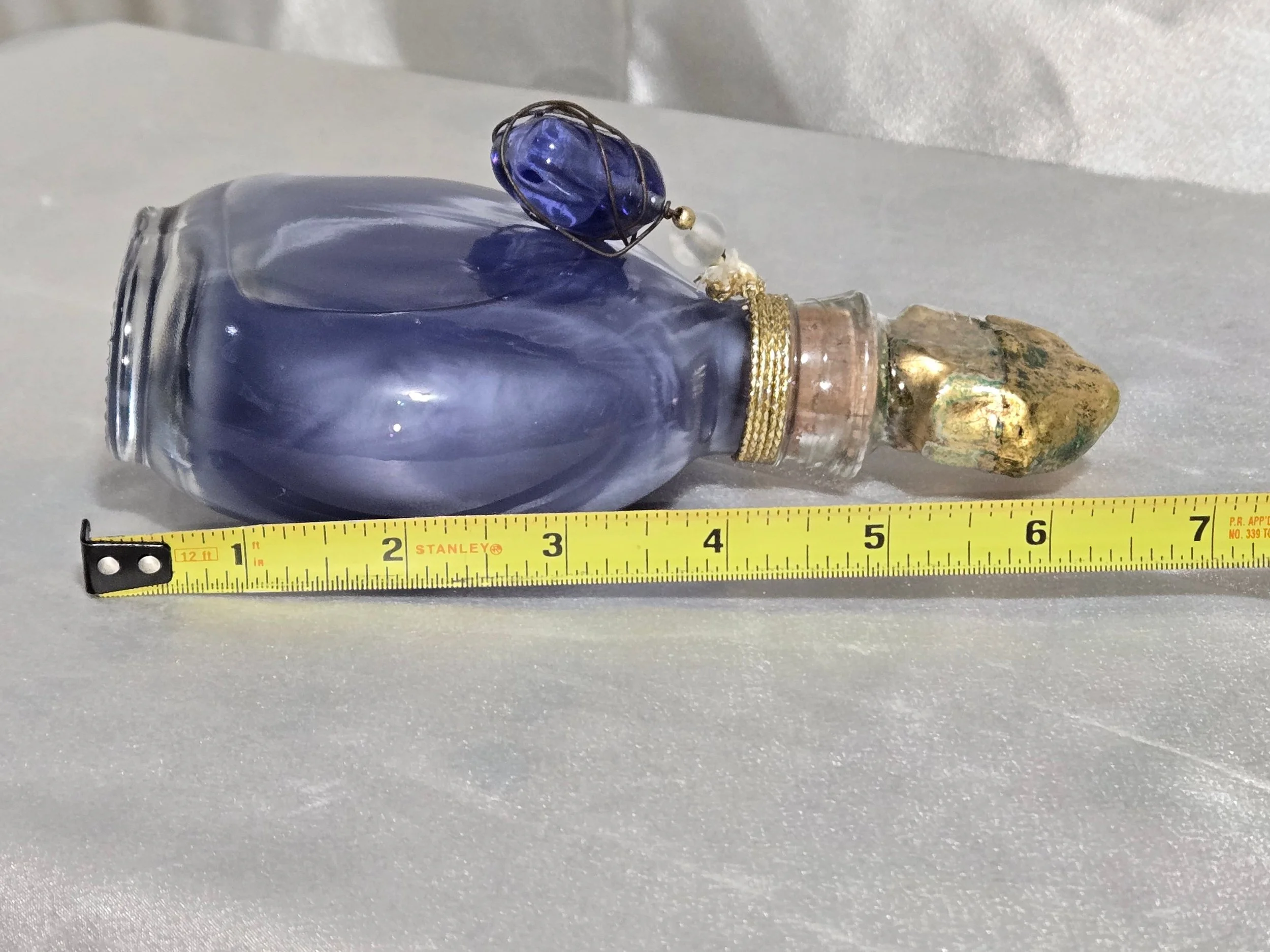 Art Deco inspired glass vanity bottle