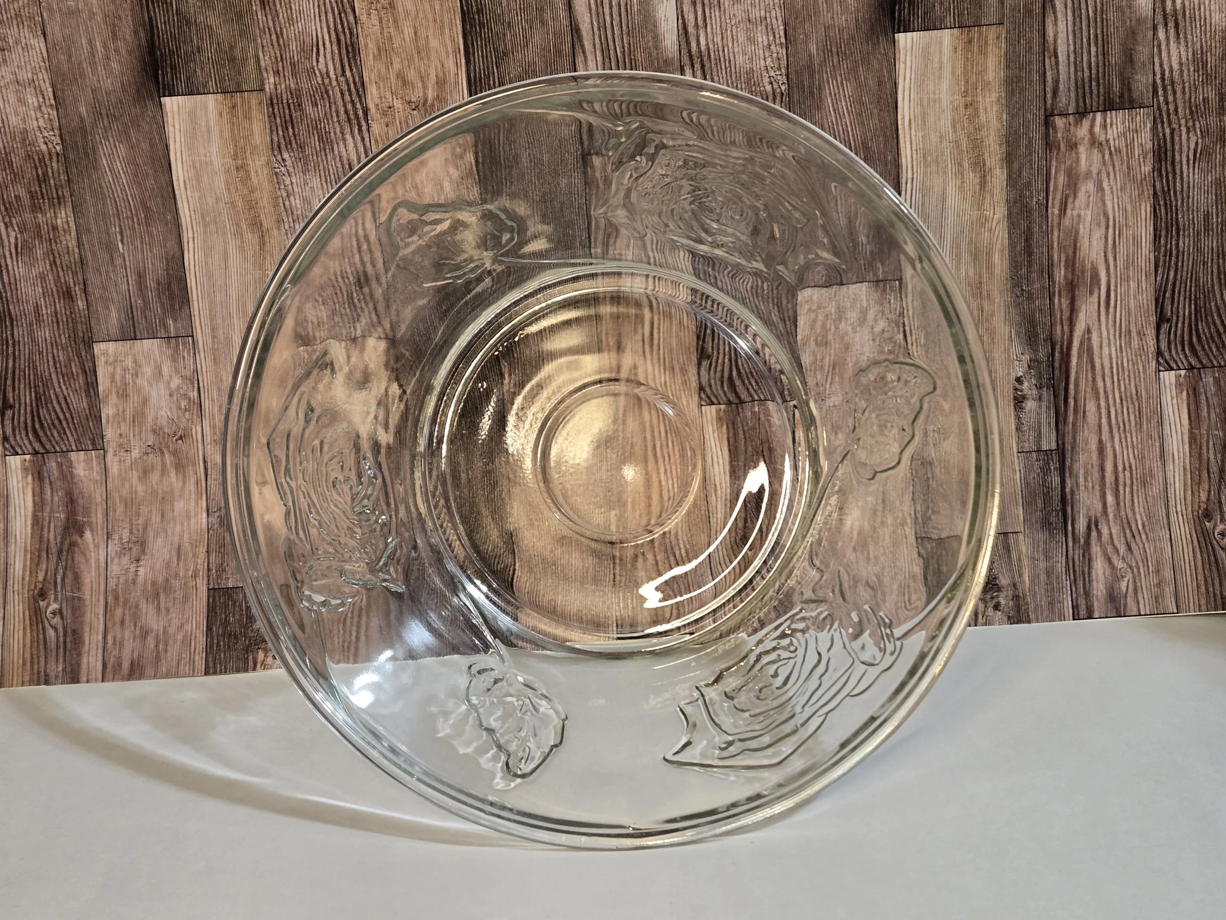 Vintage Homeco American Rose Glass Bowl – 8.5" Serving Bowl