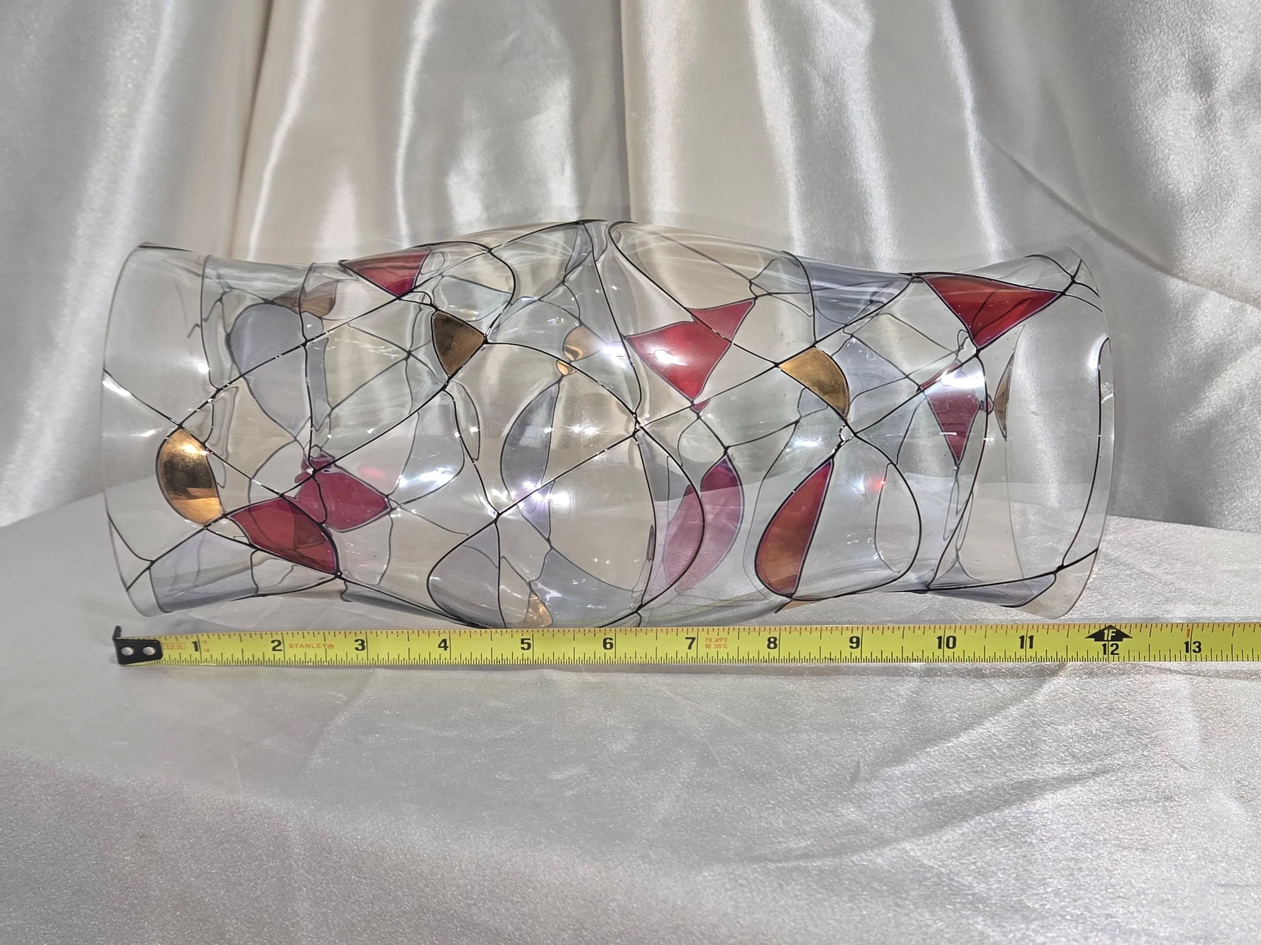 Decorative glass candle sleeve modern home accent