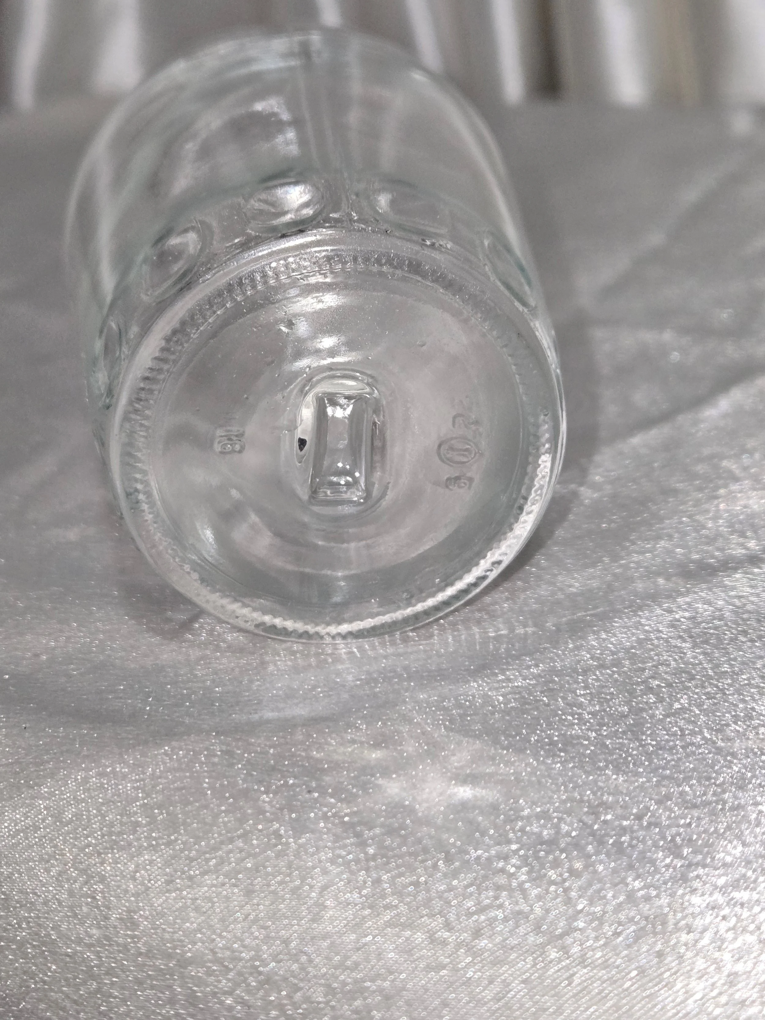 Decorative vintage glass bottle for vanity or shelf