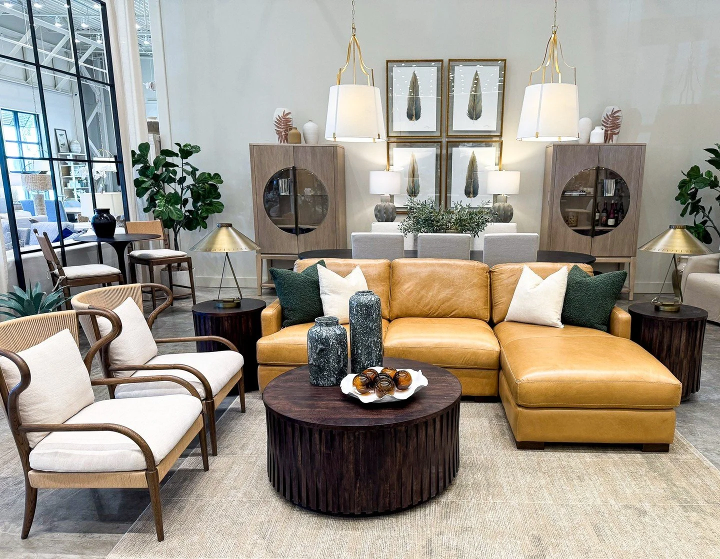 Warm leather, rich wood tones, and thoughtfully layered textures&mdash;this living room moment is all about effortless comfort with elevated style. 🤍

Designed and styled at our Spanish Fort location, this space brings together timeless silhouettes 