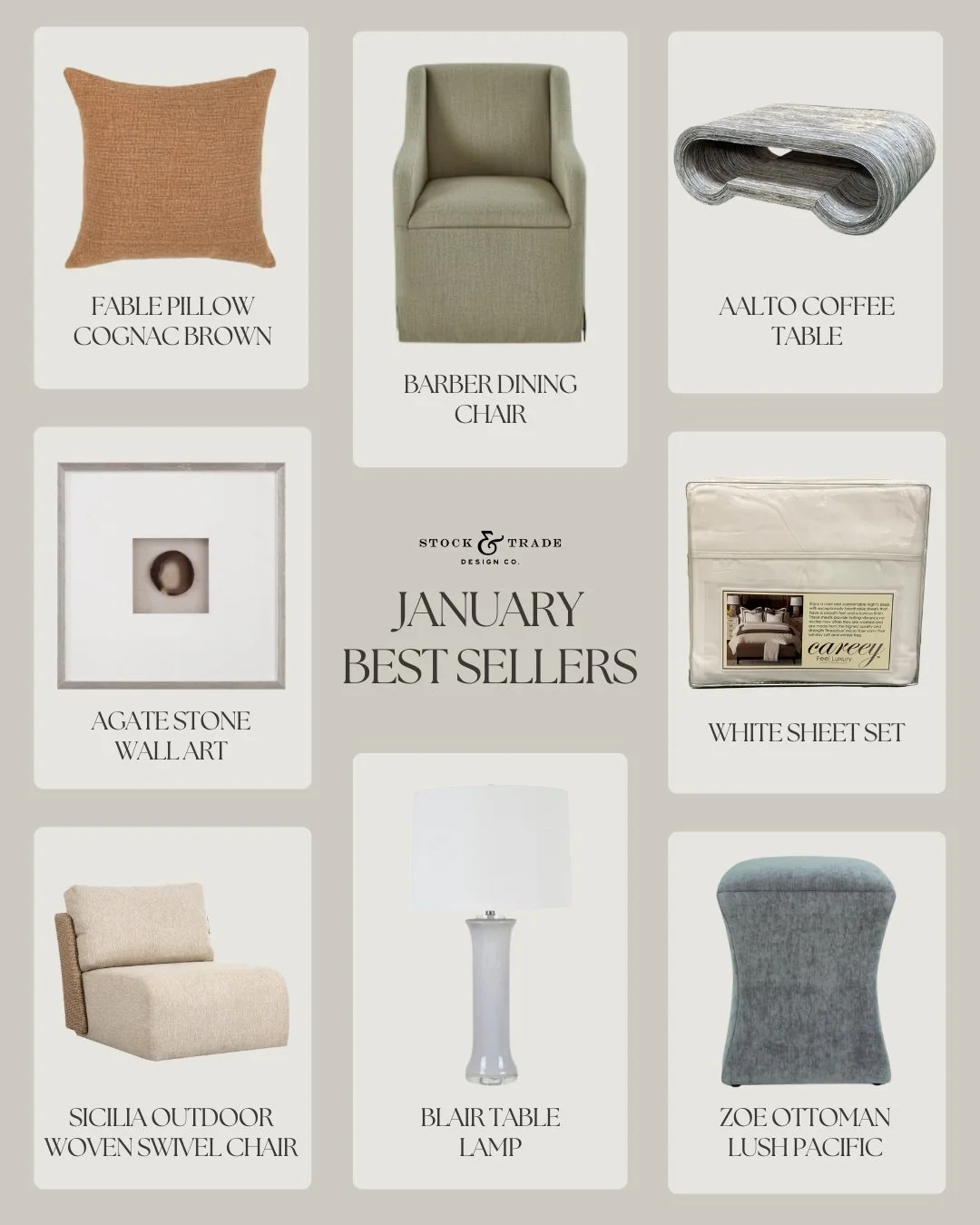 A look at what everyone&rsquo;s been loving lately ✨ Our January best sellers combine thoughtful design with everyday livability&mdash;pieces that truly stand the test of time.