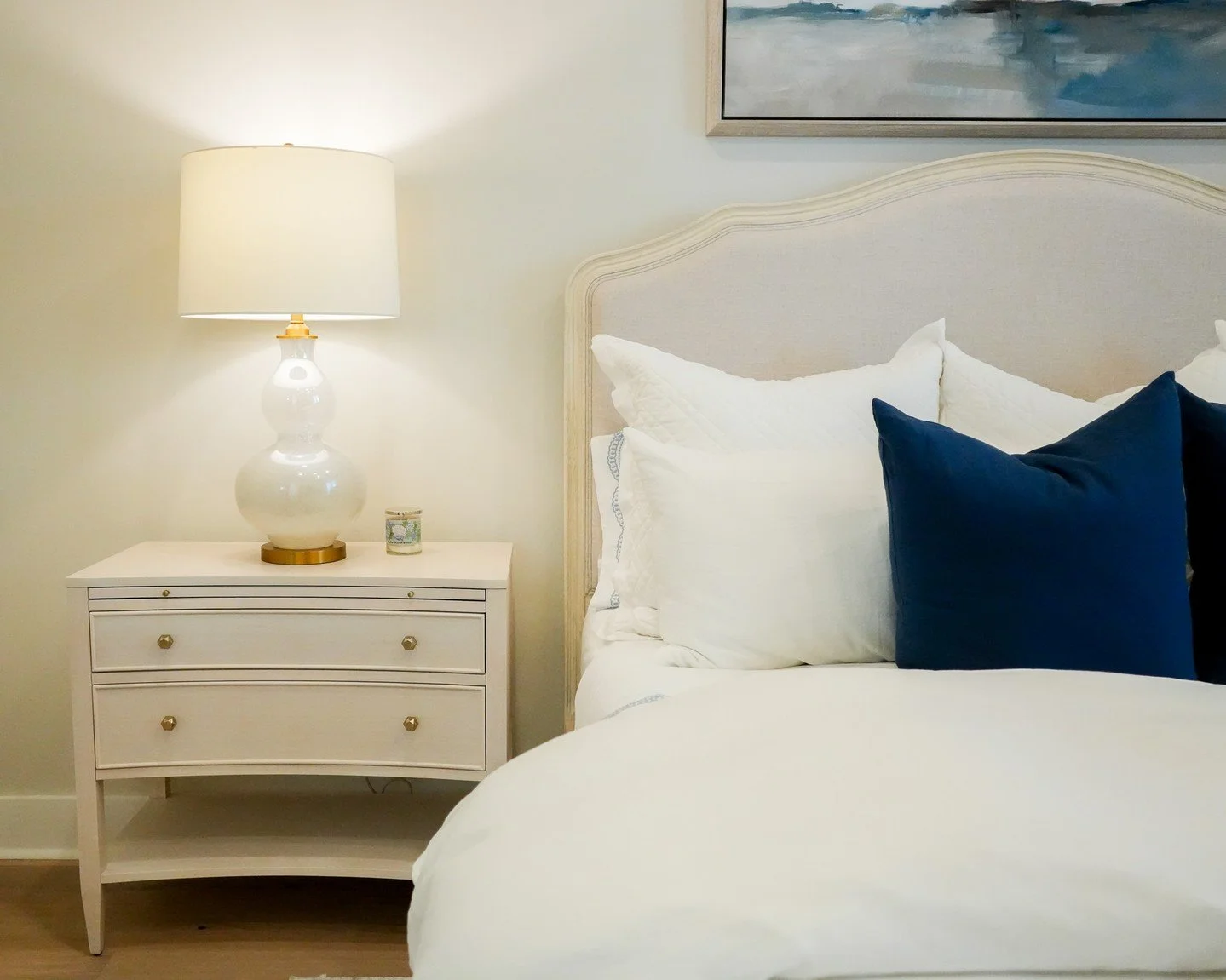 A bedroom designed to slow things down ✨
Thoughtful layers, timeless materials, and details that make the space feel like home&mdash;this is where good design meets real life.

Ready to create a bedroom that feels just as effortless? Our in-house des