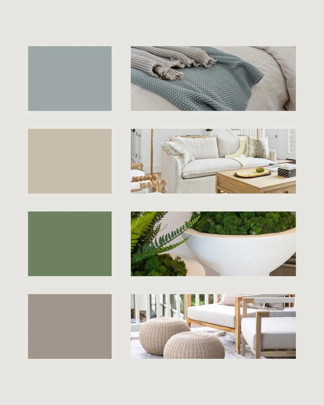 Spring, softly arriving 🌿

We're leaning into a softer palette heading into March. Think textured throws at the end of the bed, washed linen upholstery, woven accents, natural wood, and touches of greenery to bring it all together. This season is le