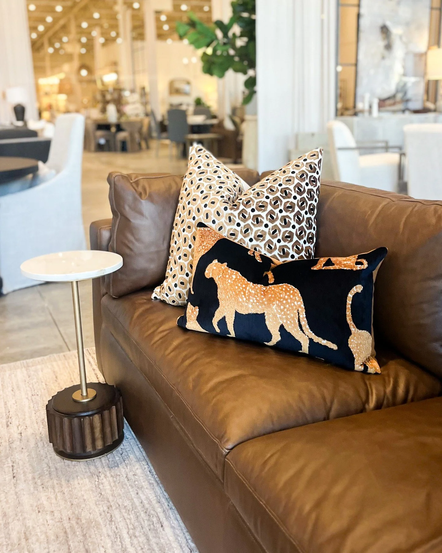 A closer look at the details that make a showroom moment feel collected.

From rich leather seating to statement pillows with a little personality, our Nashville showroom is full of pieces made to bring warmth, texture, and character into your home. 