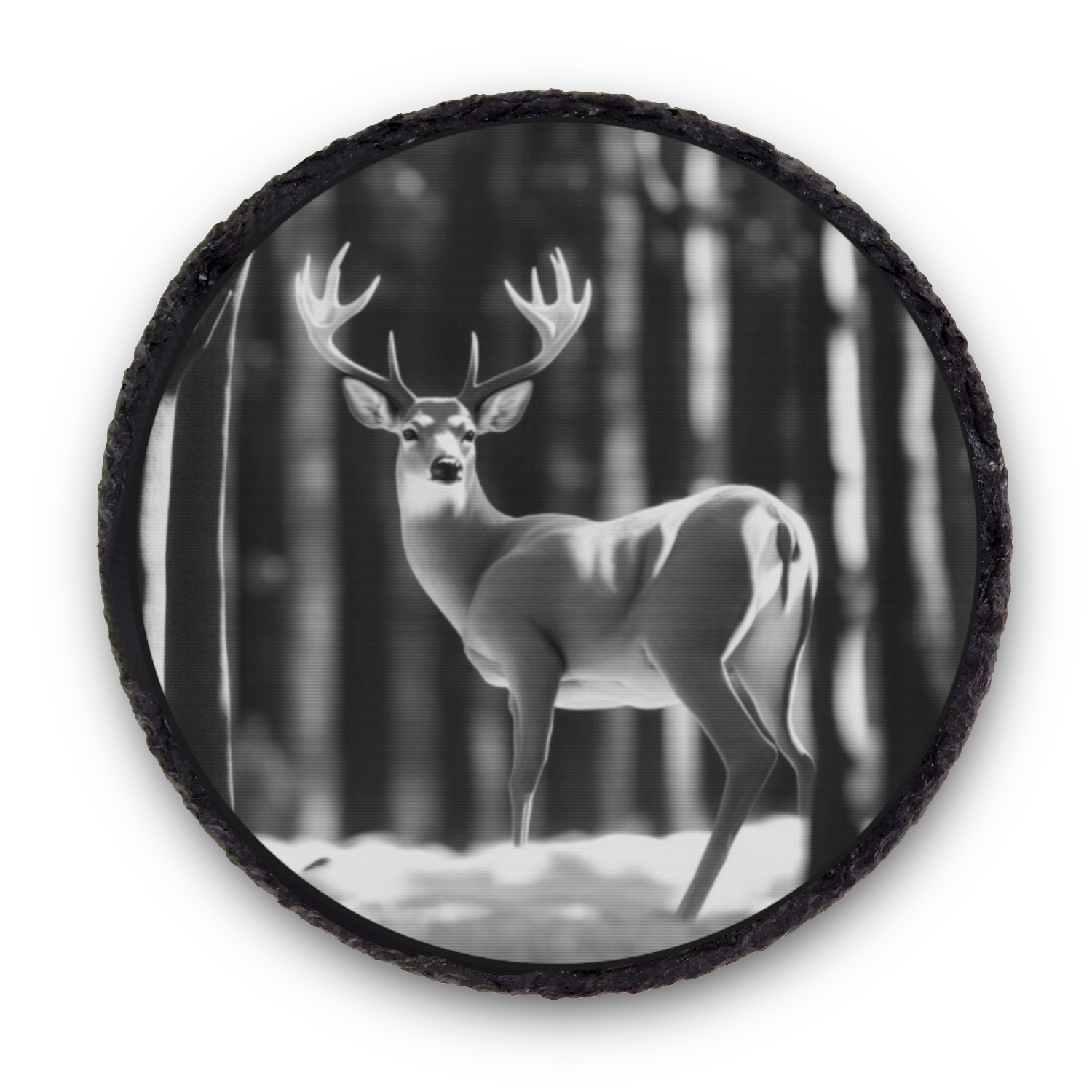 Natural Slate Coaster Whitetail Deer