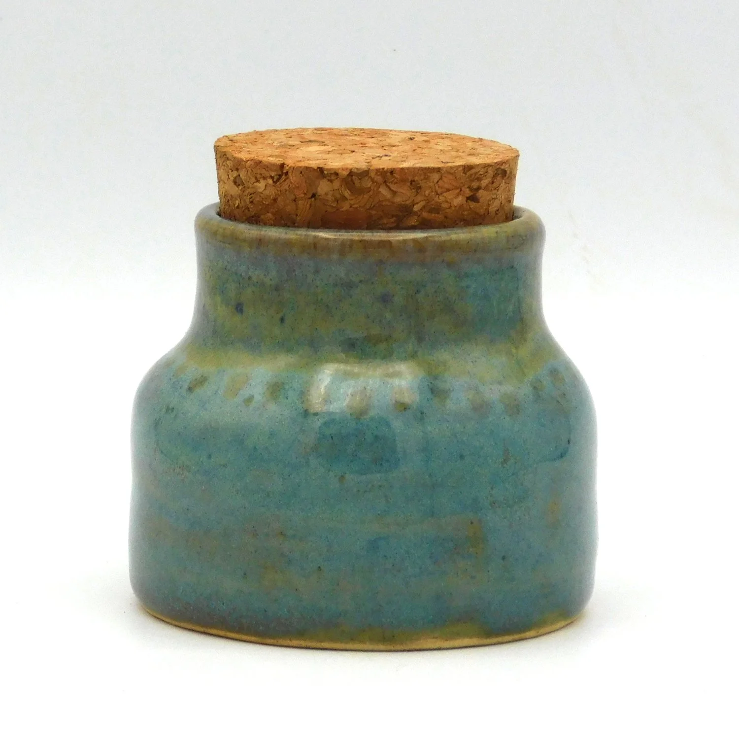 Stoneware Keepsake Jar Frosted Jade