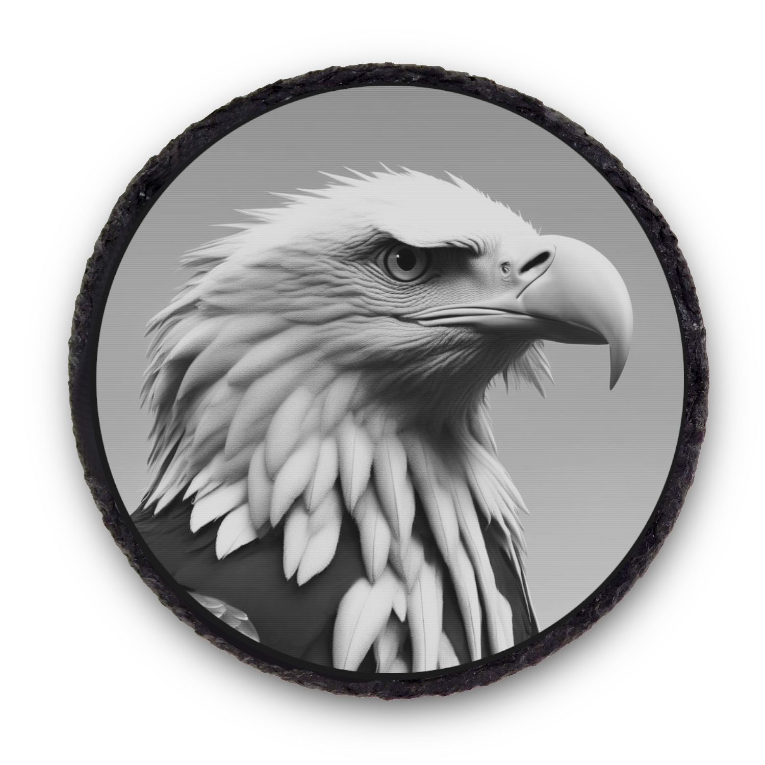 Natural Slate Coaster Bald Eagle