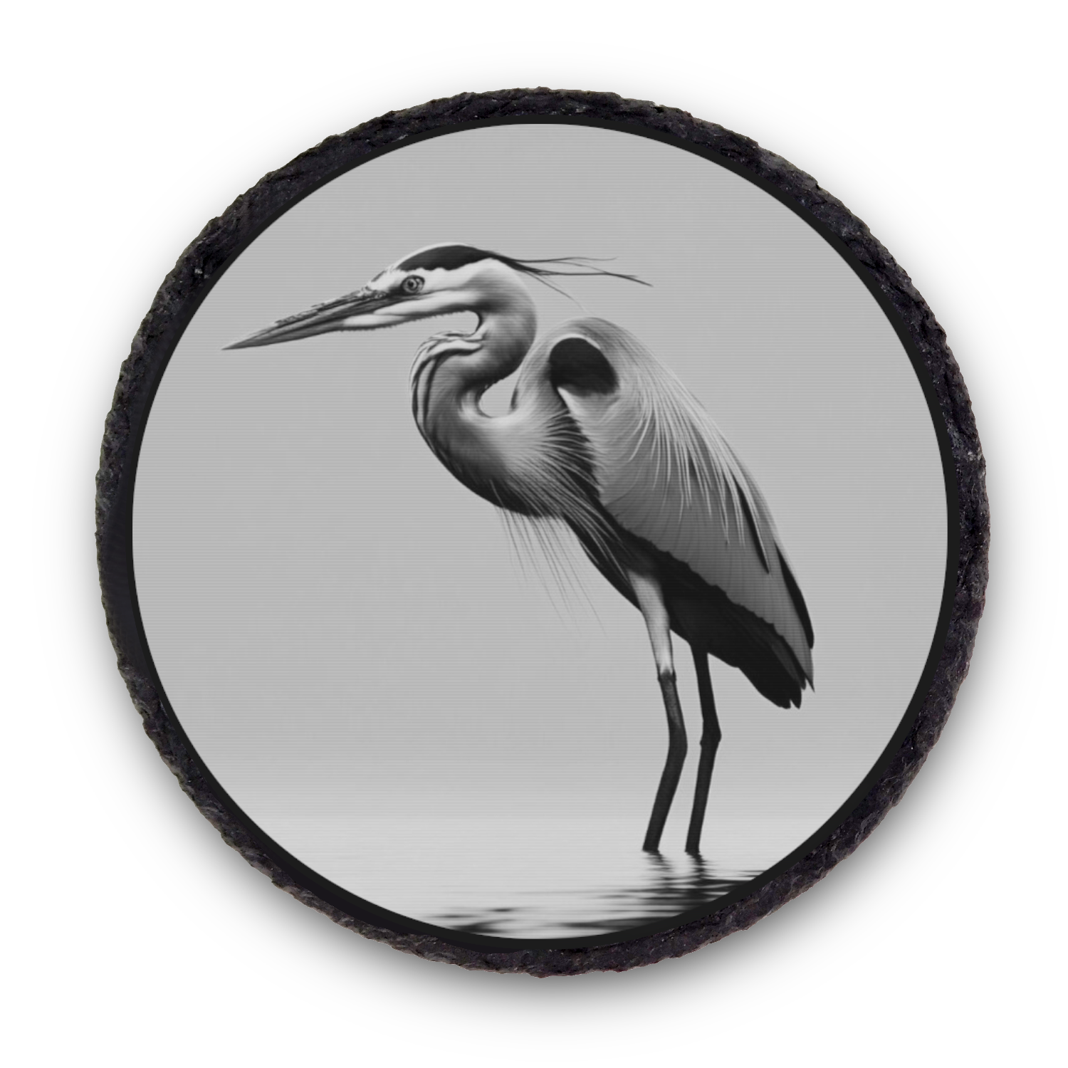 Natural Slate Coaster Blue Heron