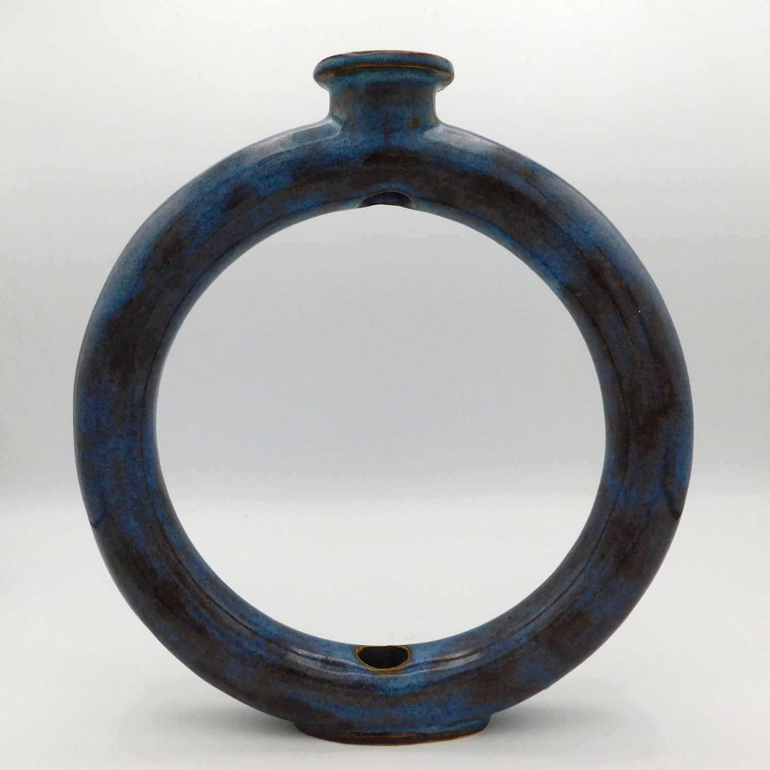 Negative Space Vase Rustic Blue