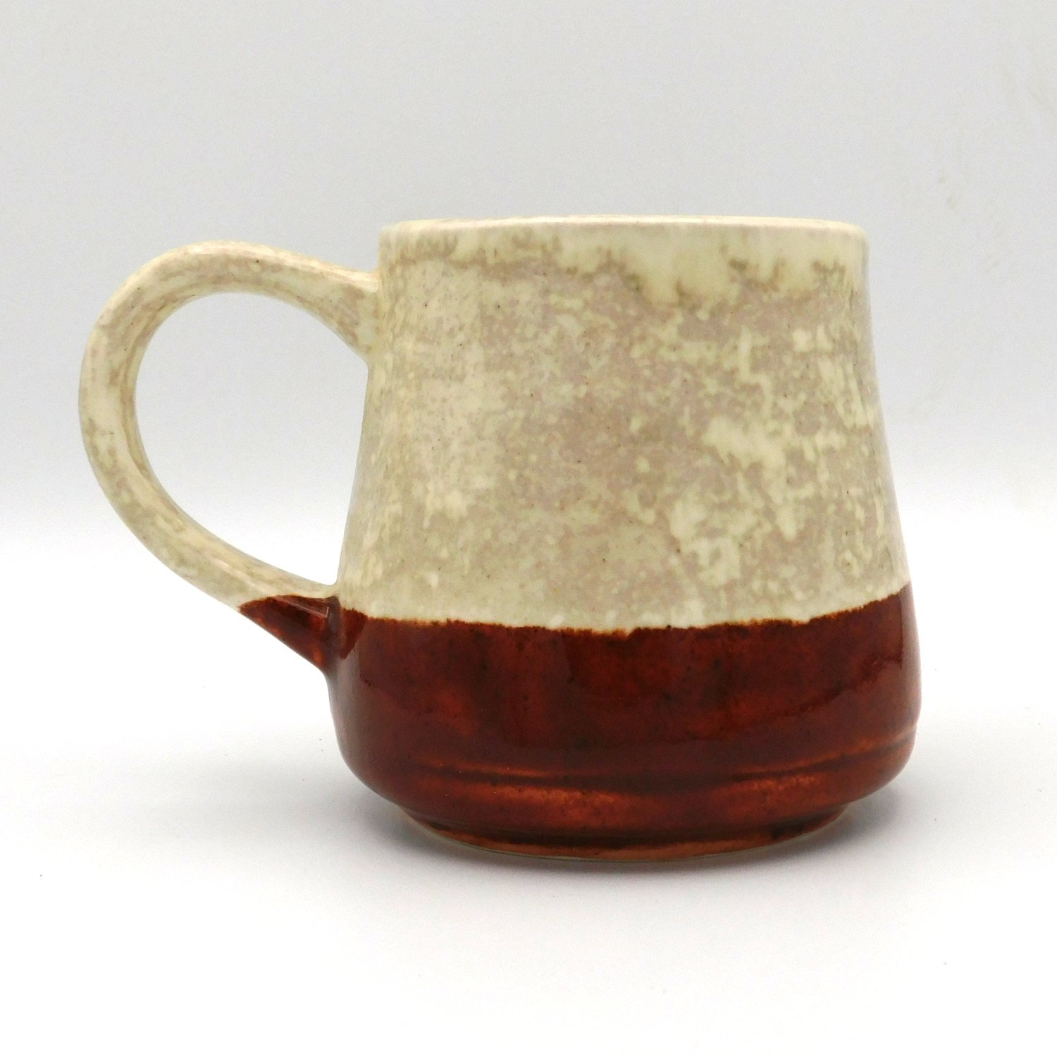 No Slosh Mug Rust Red & Cream