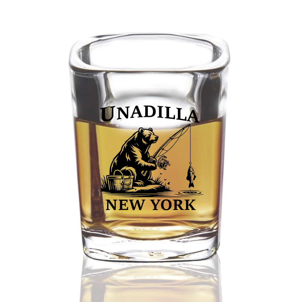 Square Shot Glass Unadilla Bear