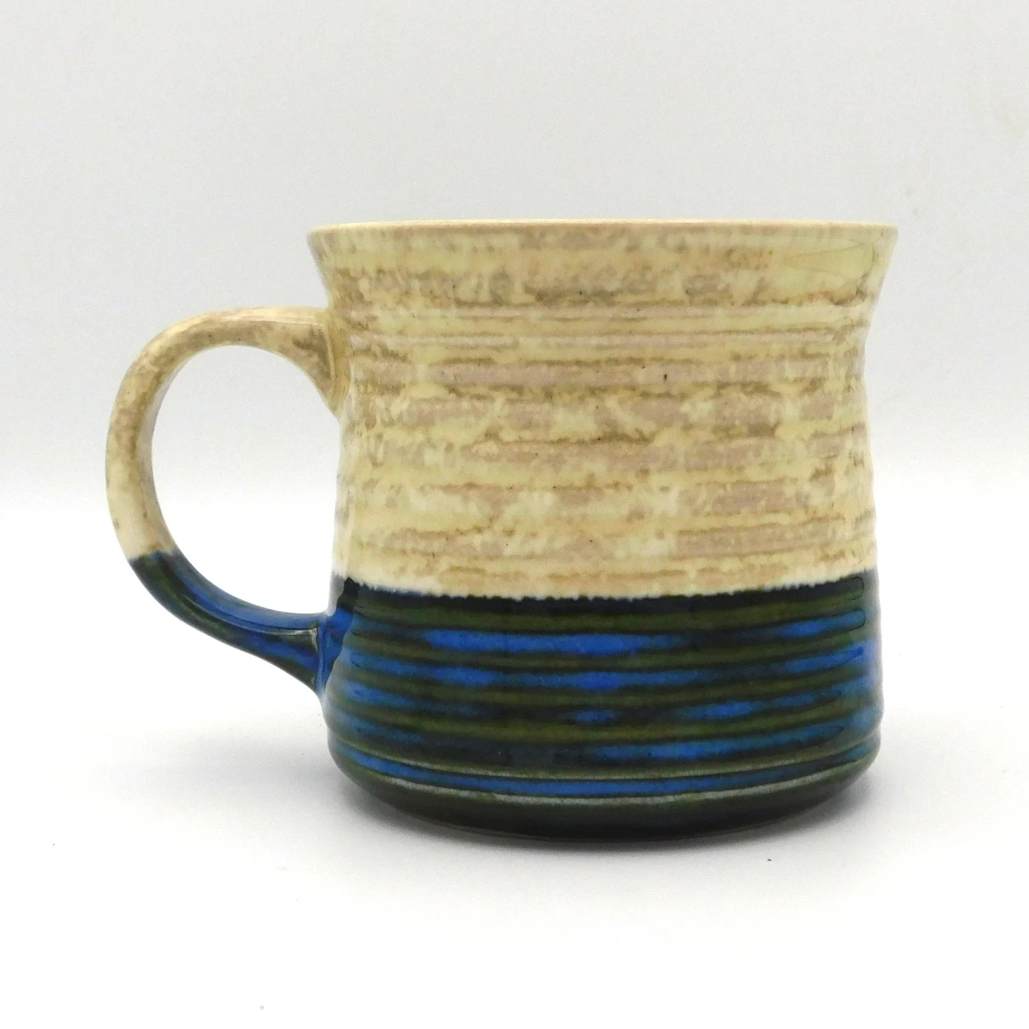 Rustic Mug Blue & Cream