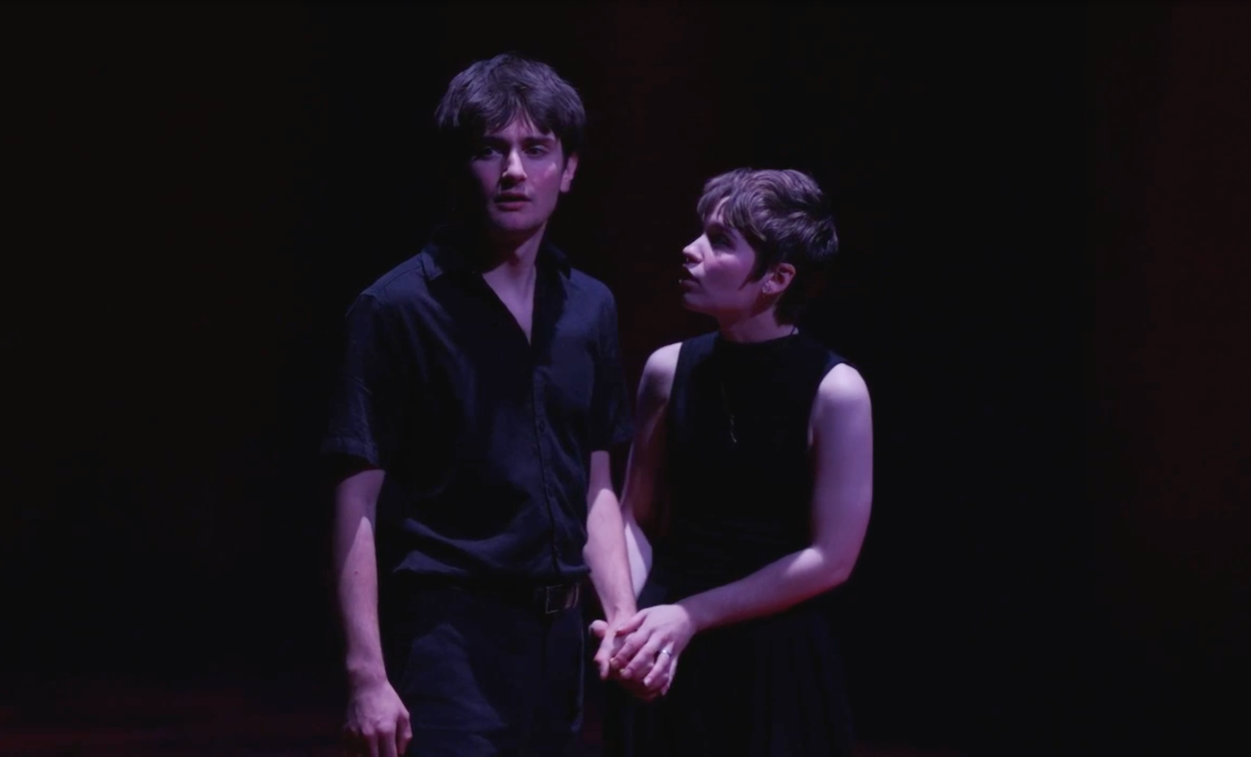 Alex Mitchell and Izzy Spiess in Macbeth- Royal Shakespeare Company Education