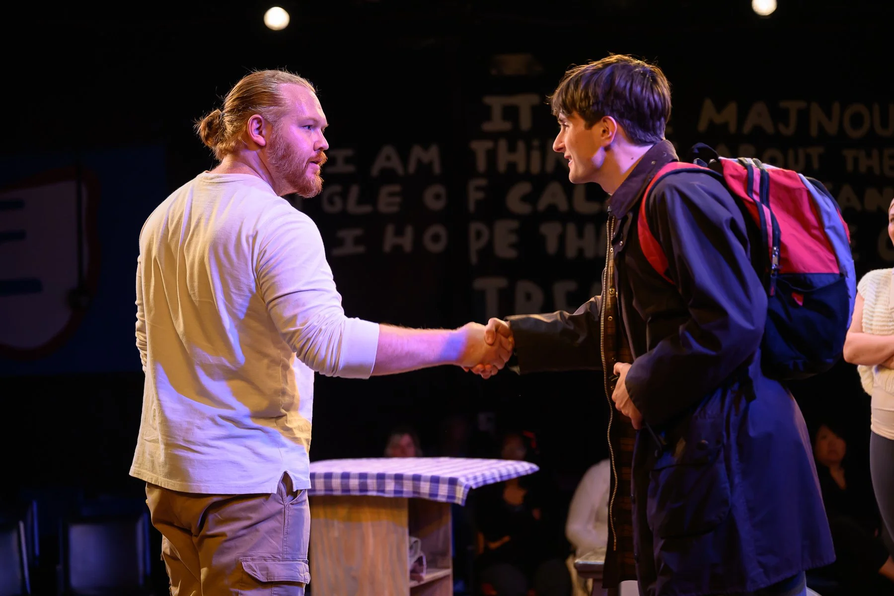 Alex Mitchell and Eric Staves in The Jungle- Mixed Blood Theatre