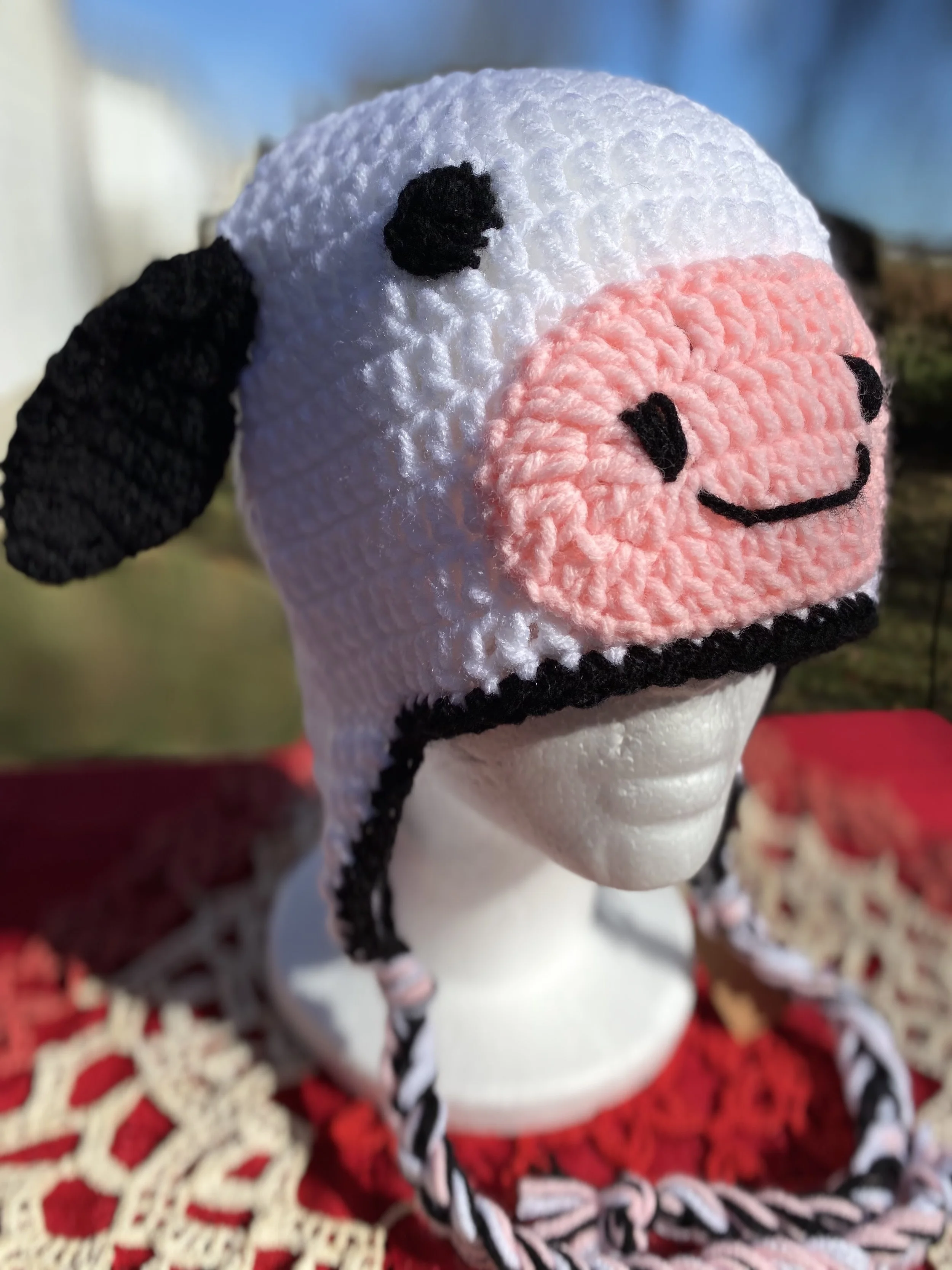 Adorable Cow Earflap Hat