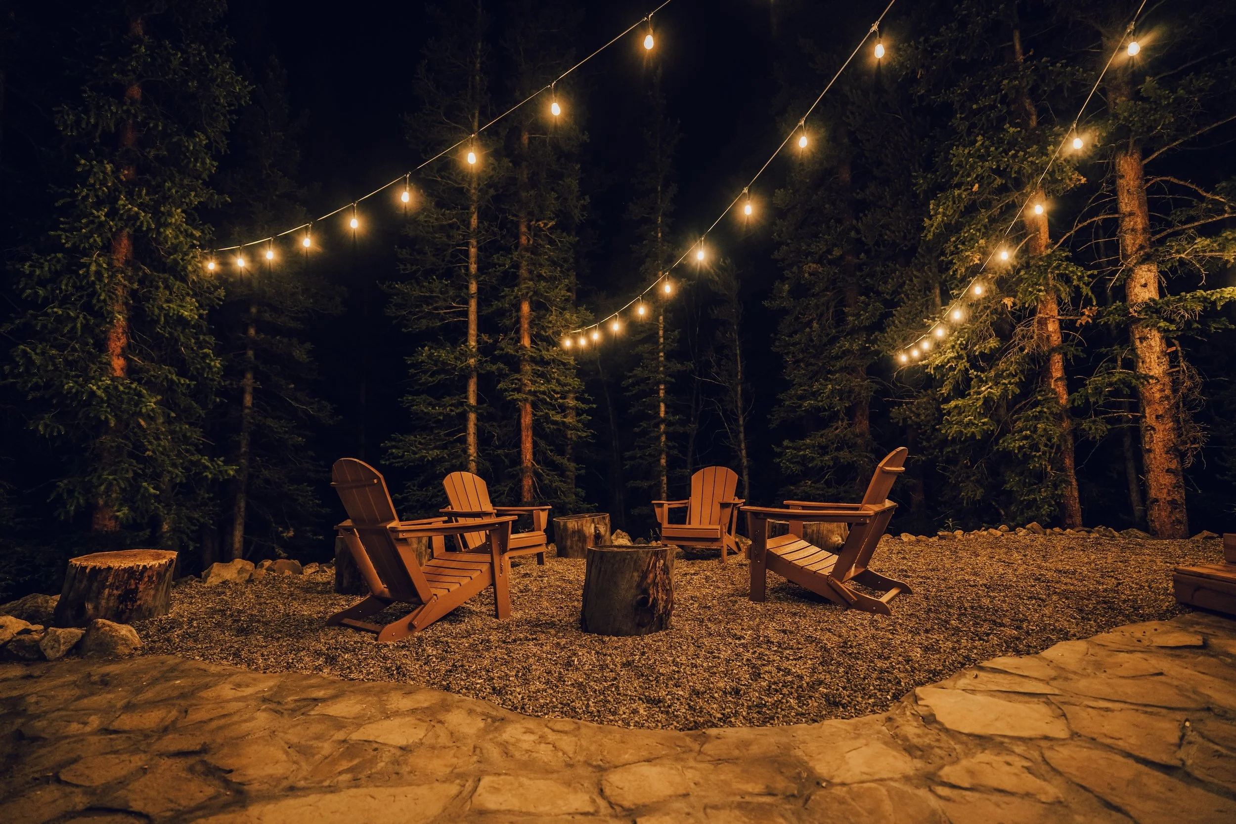Backyard Adirondack Circle