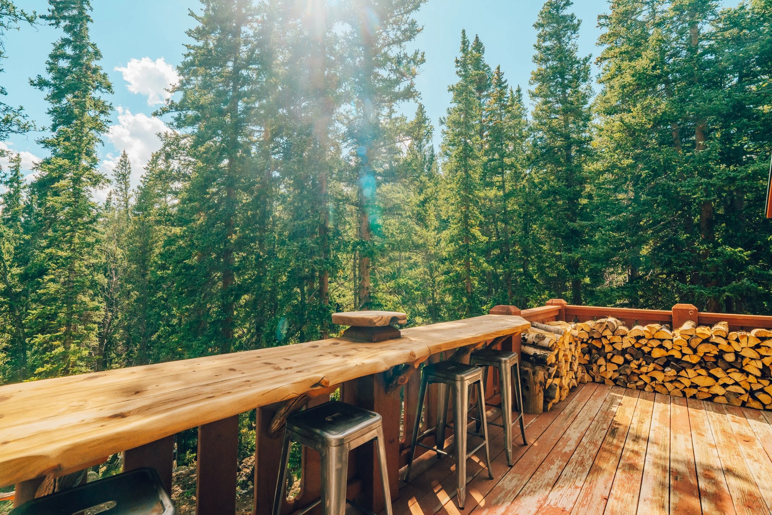 Deck + Natural Bar Top
