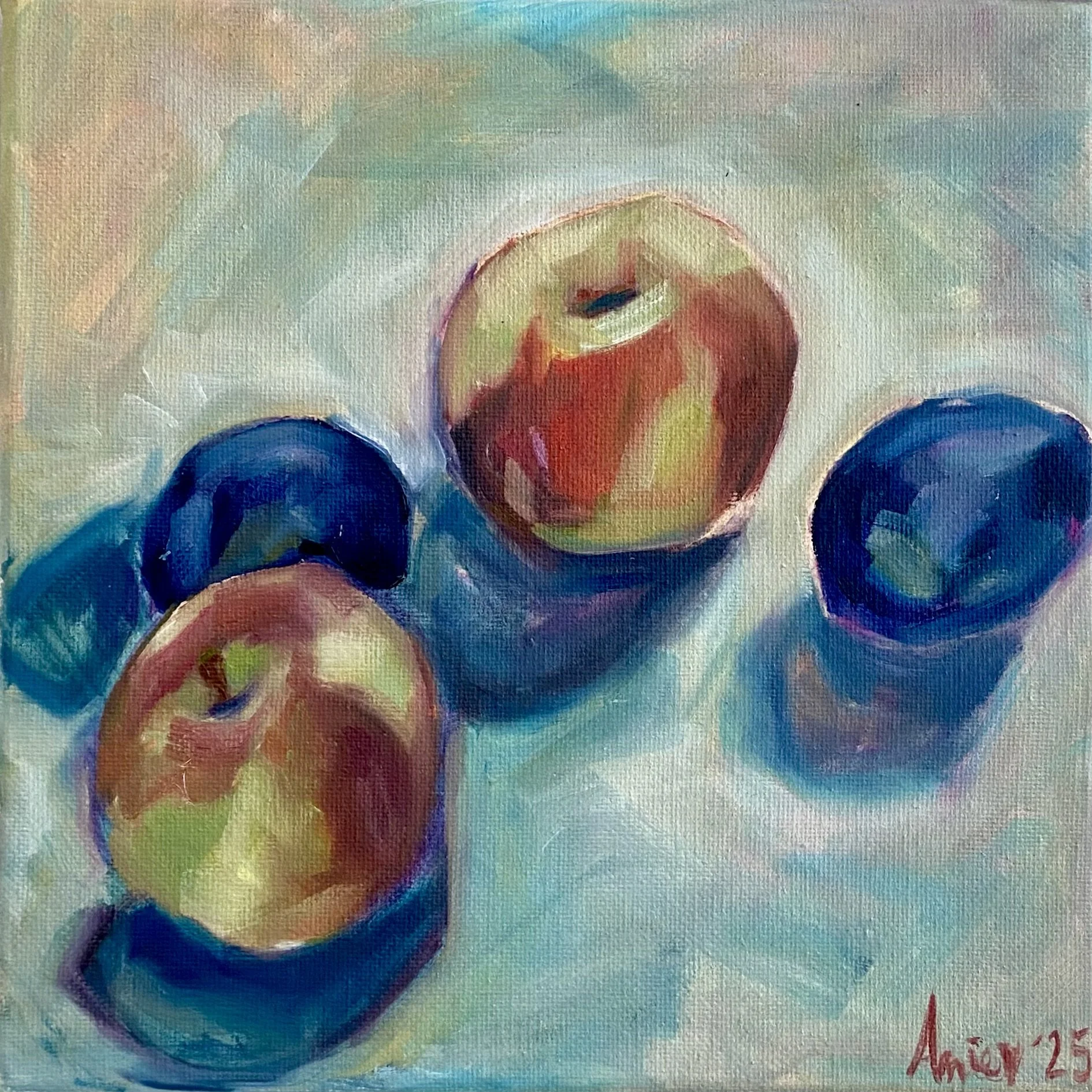 Study of apples and plums