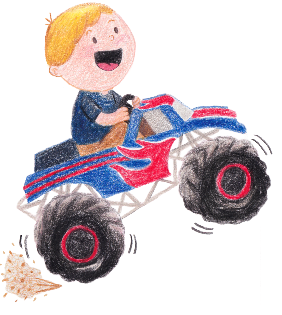 Hot Wheels illustration for kid's party favors