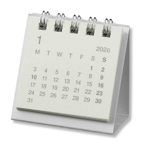 Calendar to book: desk calendar 2026