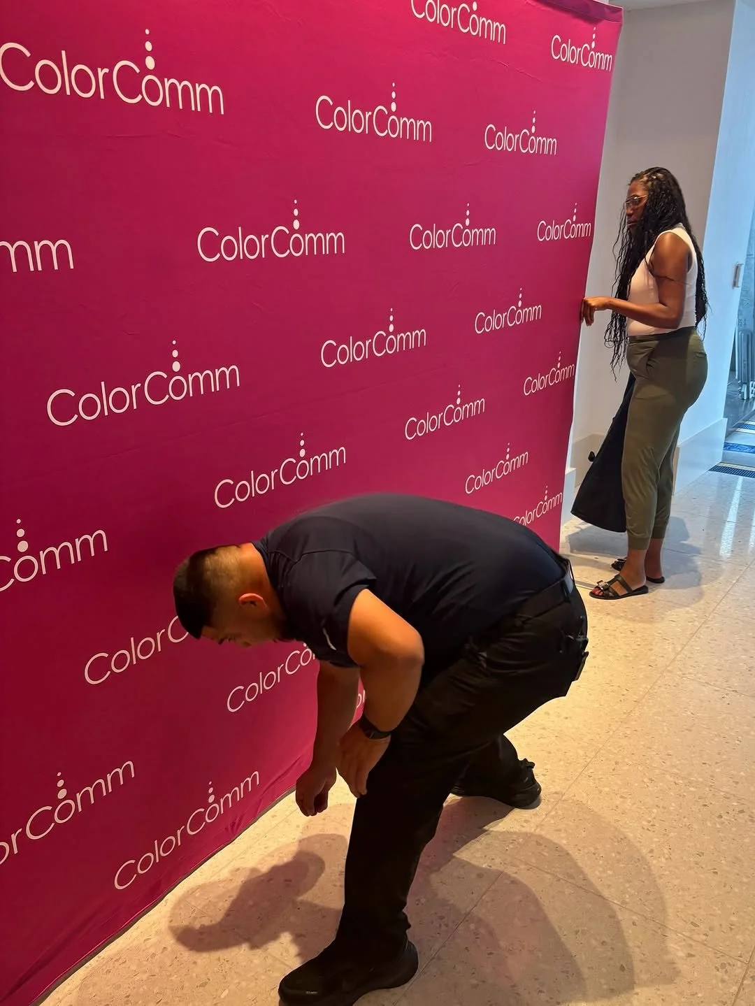 Arranging ColorComm step-and-repeat