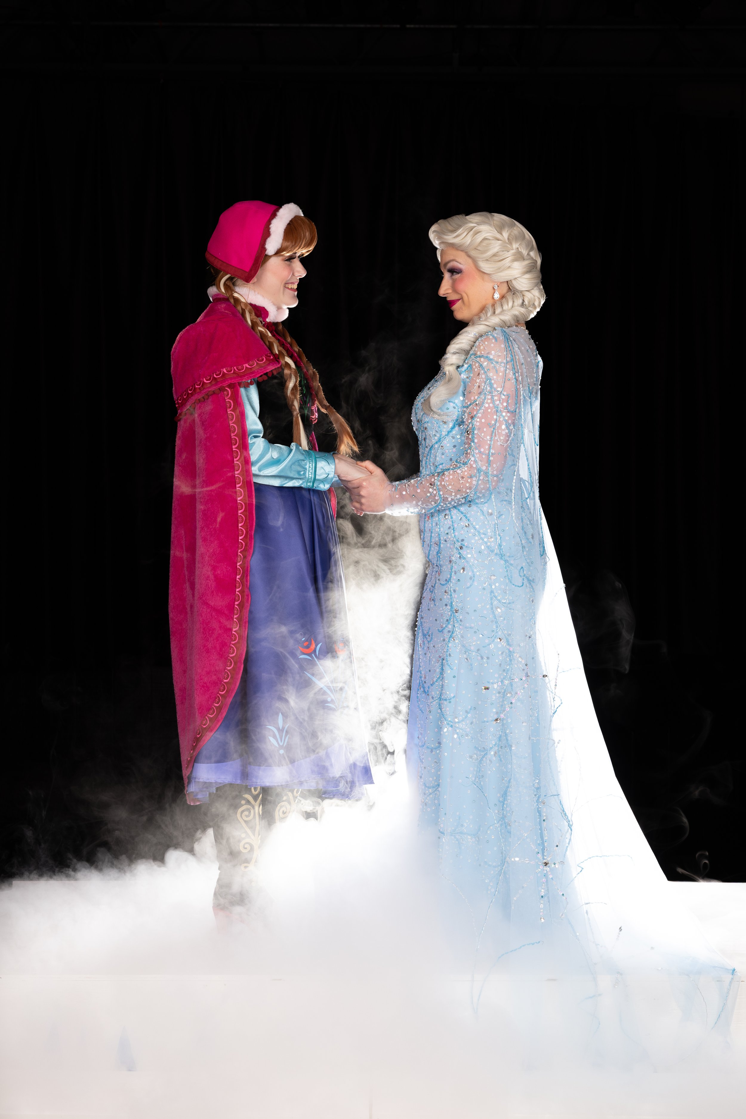 Elsa and Anna looking at each other
