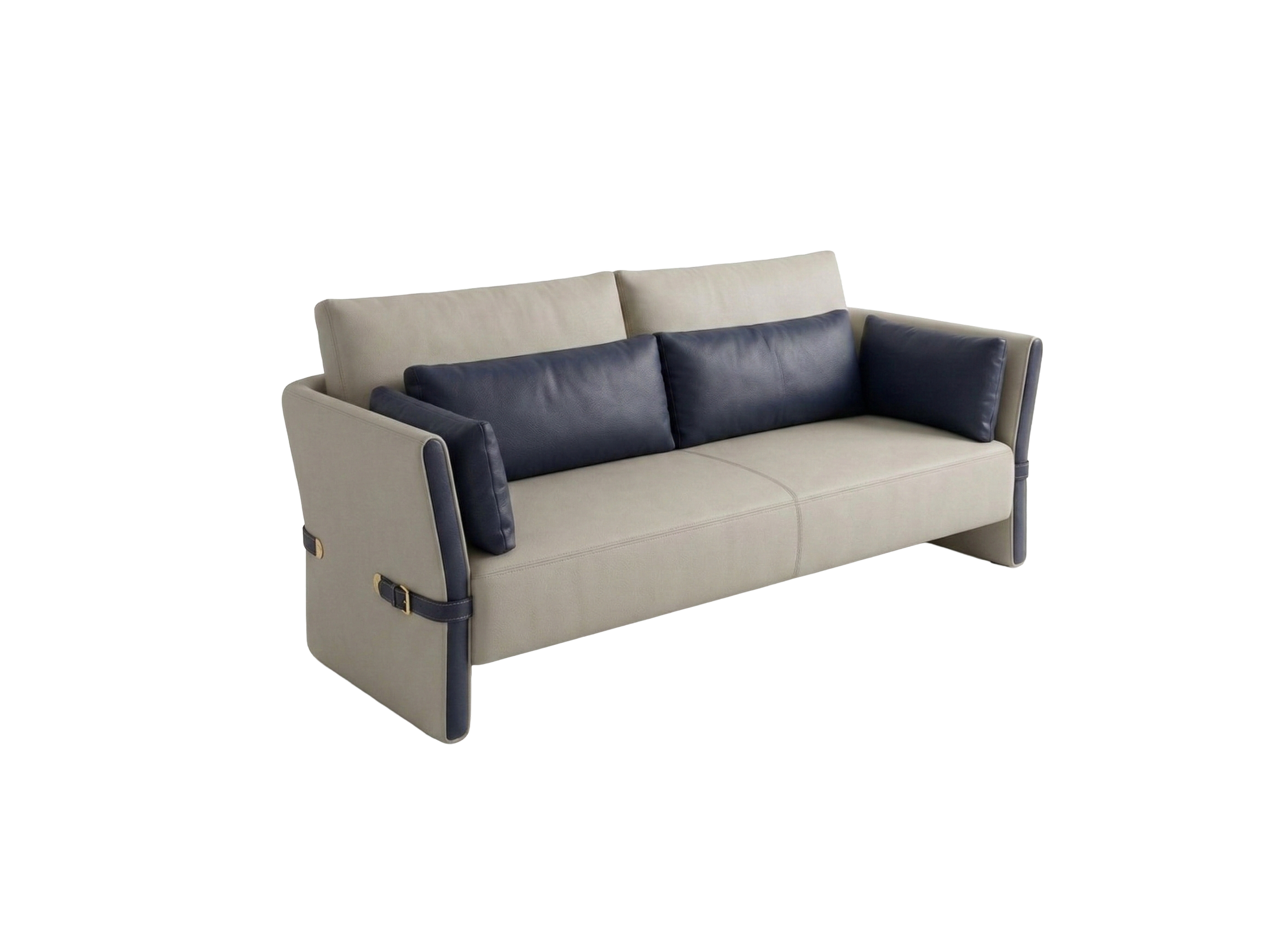 Hermes Style Sofa DT-521 3 Seater Chair (Navy Blue)