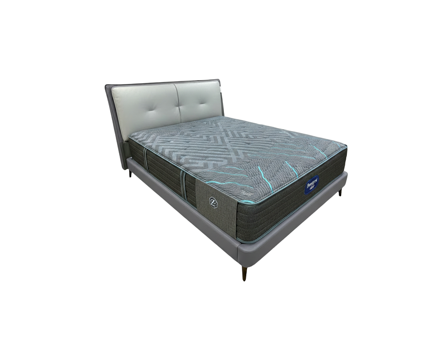 DT-117 Bed Frame (dark grey/ grey)