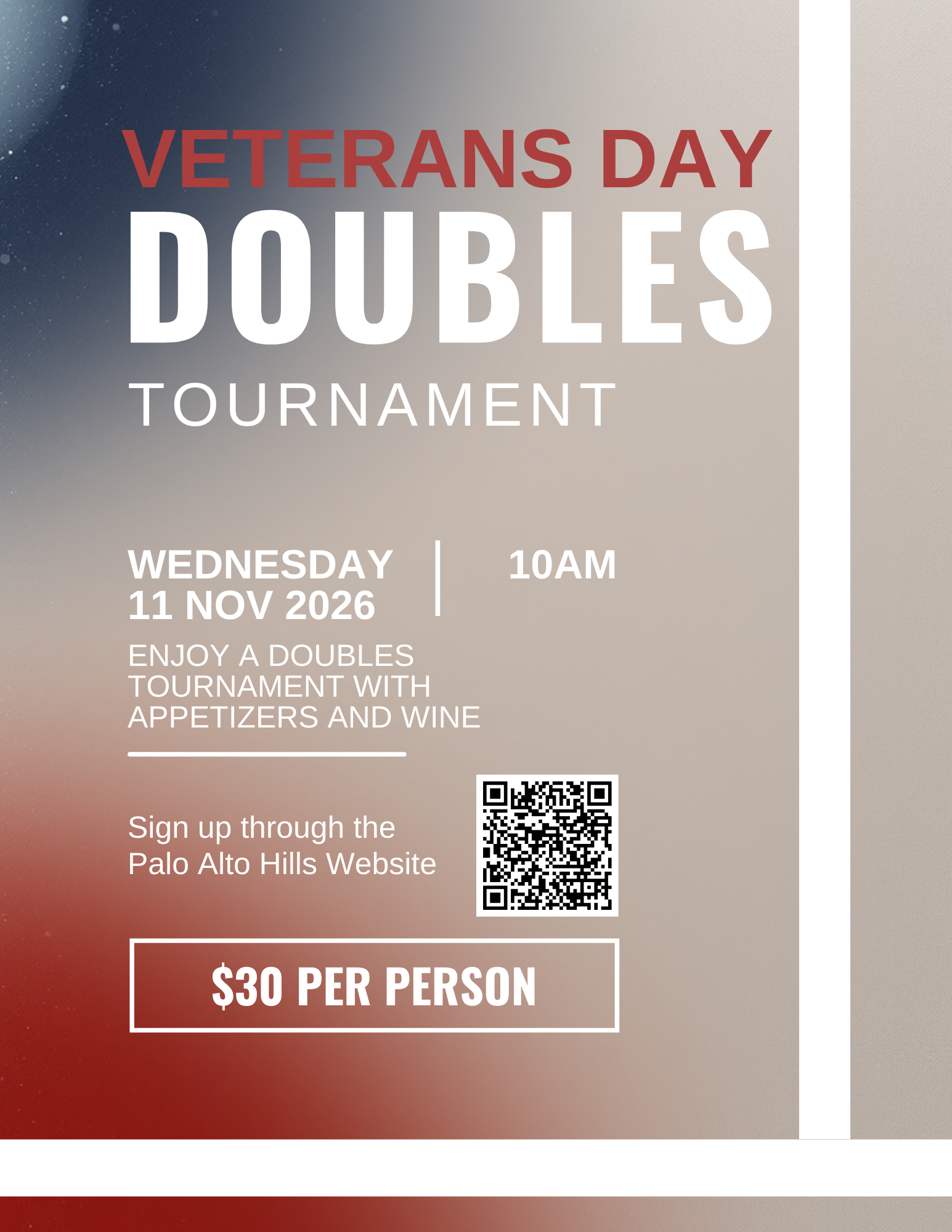 Veterans Day Tennis