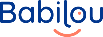 Logo de Babilou avec le texte et un sourire stylisé