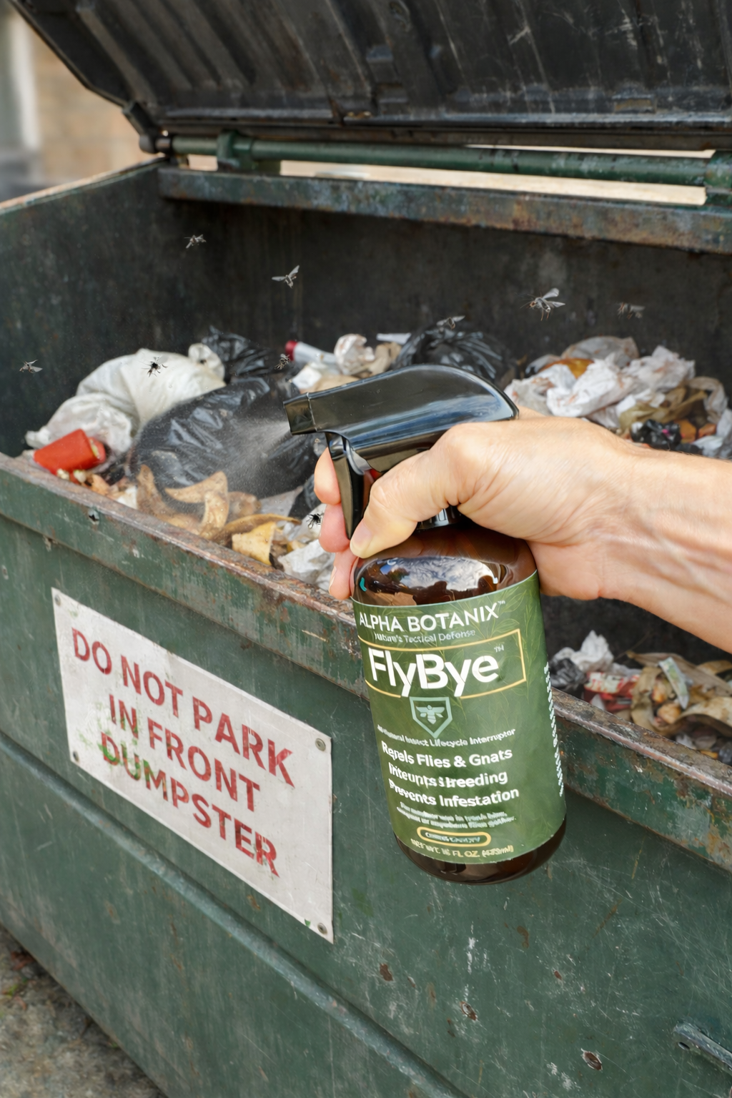 Insect repellent for a messy dumpster.png