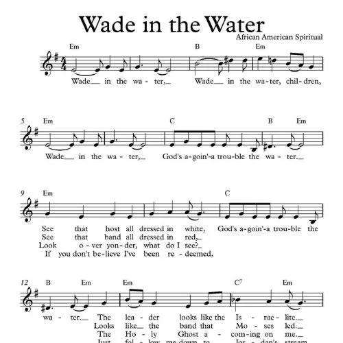 How Harriet Tubman used "Wade in the Water" to help slaves escape