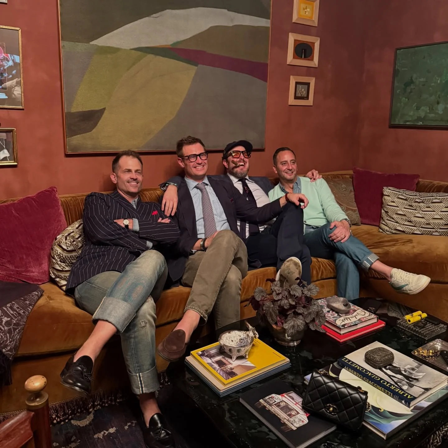 @kbshowhouse is more fun with friends. 

Corbin &amp; Ross See, along with our co-founders of @durohospitality Chas &amp; Benji, taking in all the vibes in one of our favorite rooms this year. 🥂🕯️🍾🎉

You can see all 26 designers, as well as our e