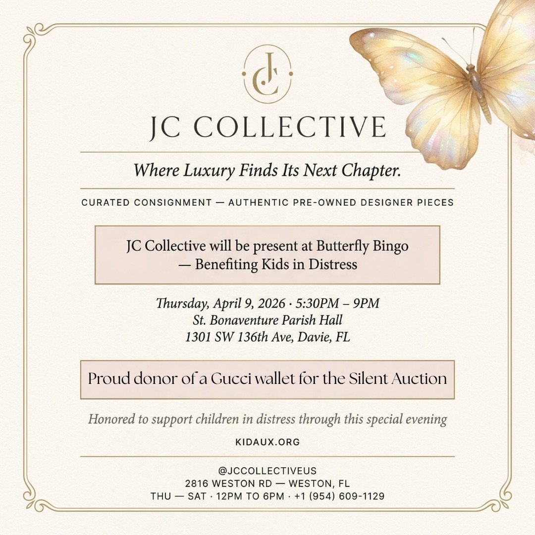 JC Collective is part of something truly special this next Thursday. 🦋

Butterfly Bingo &mdash; Benefiting Kids in Distress is an evening dedicated to making a difference in the lives of children who need support most. And we are honored to be there