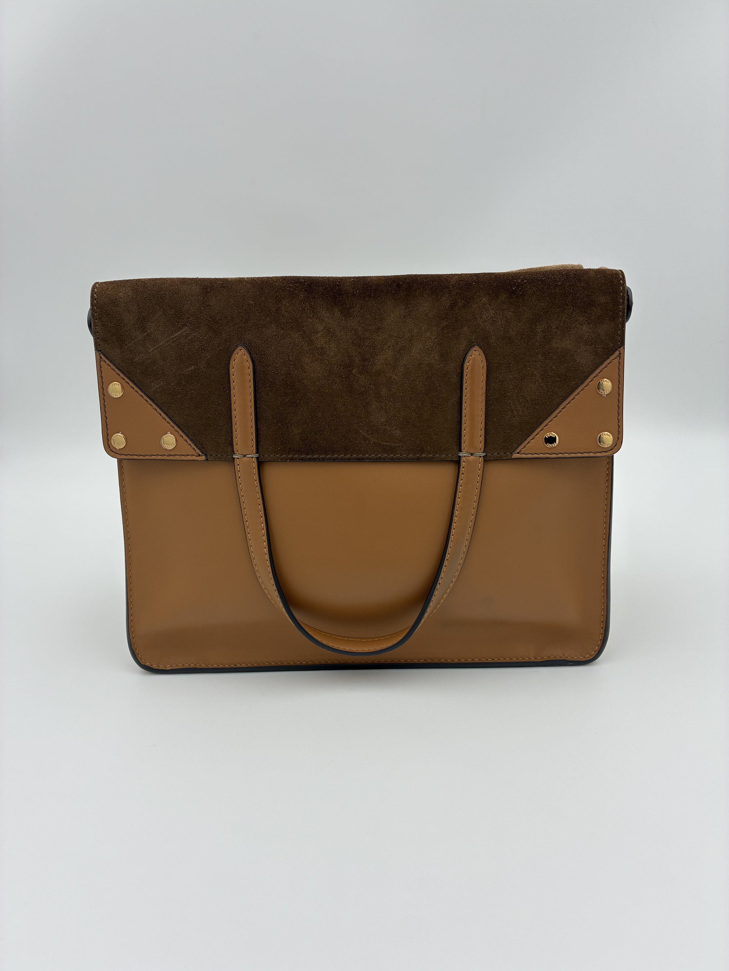 Fendi Grace Flip Tote Brown