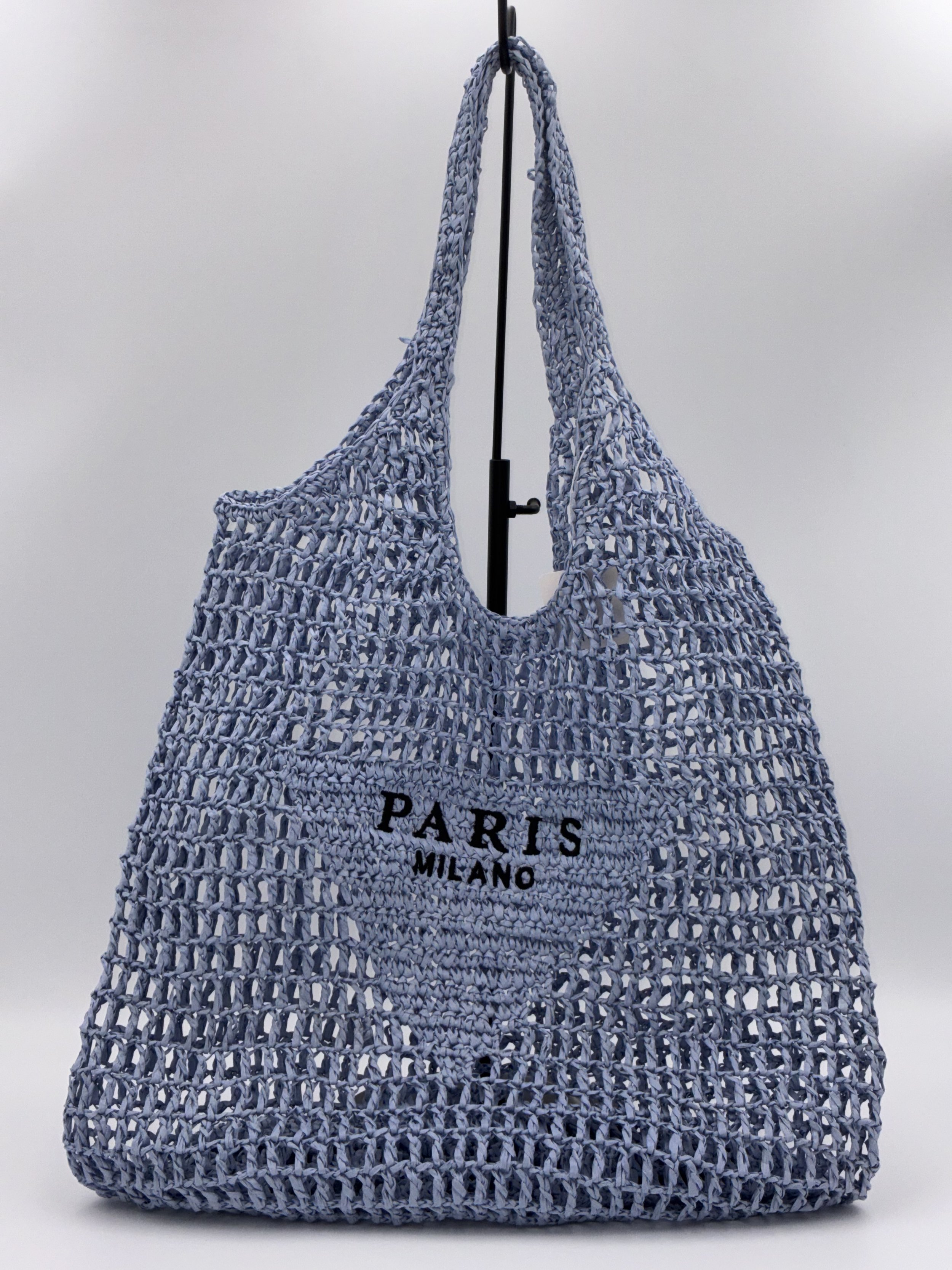 Blue Woven Beach Tote