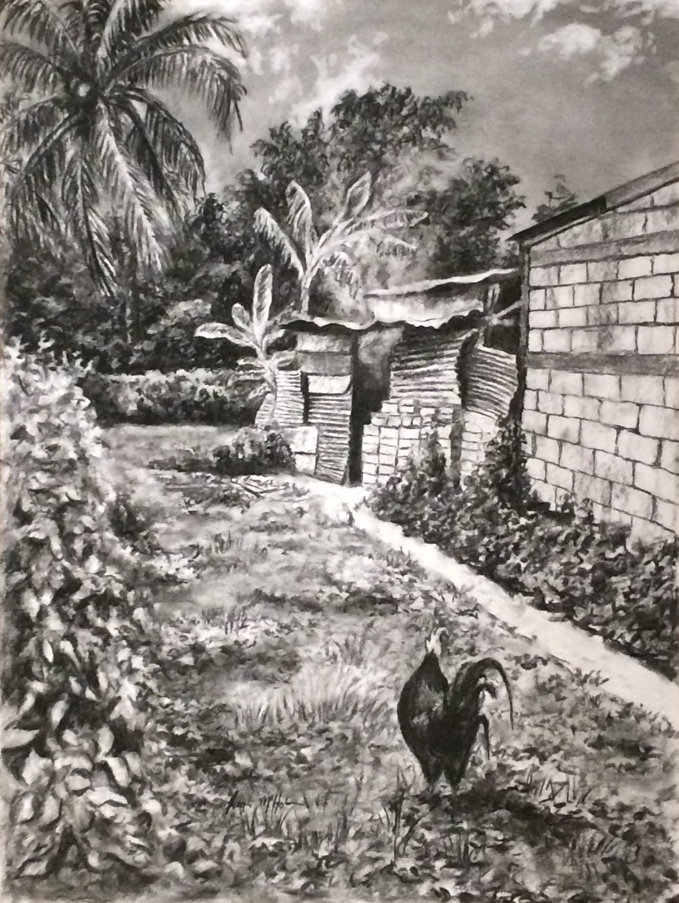 Patio en Nicaragua
(Charcoal), 18"x24"