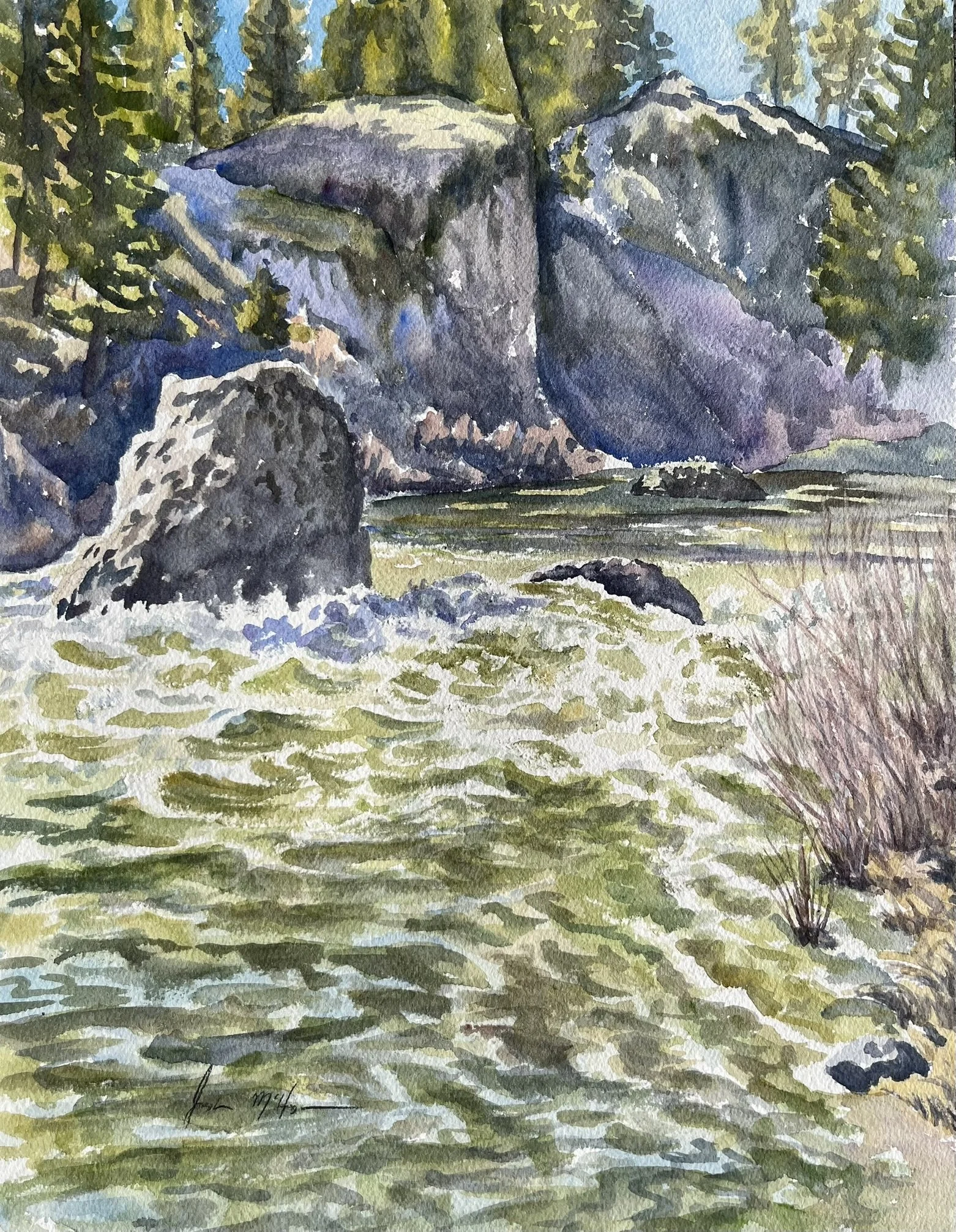 Spokane River, spring
11"x14"