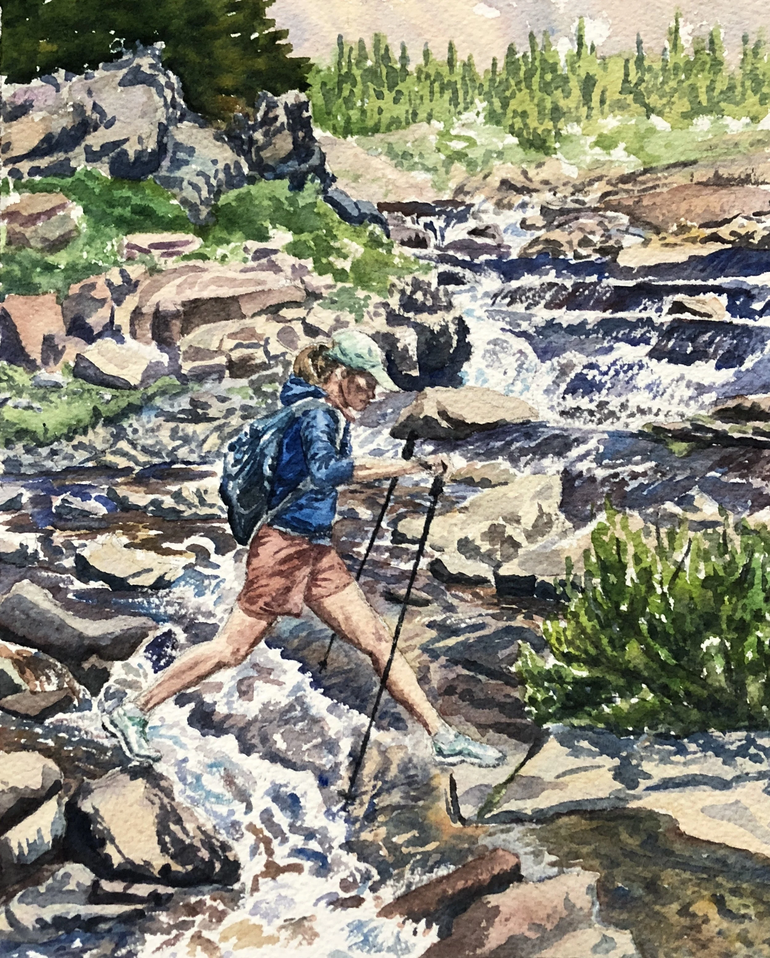 Julie hiking
9"x12"