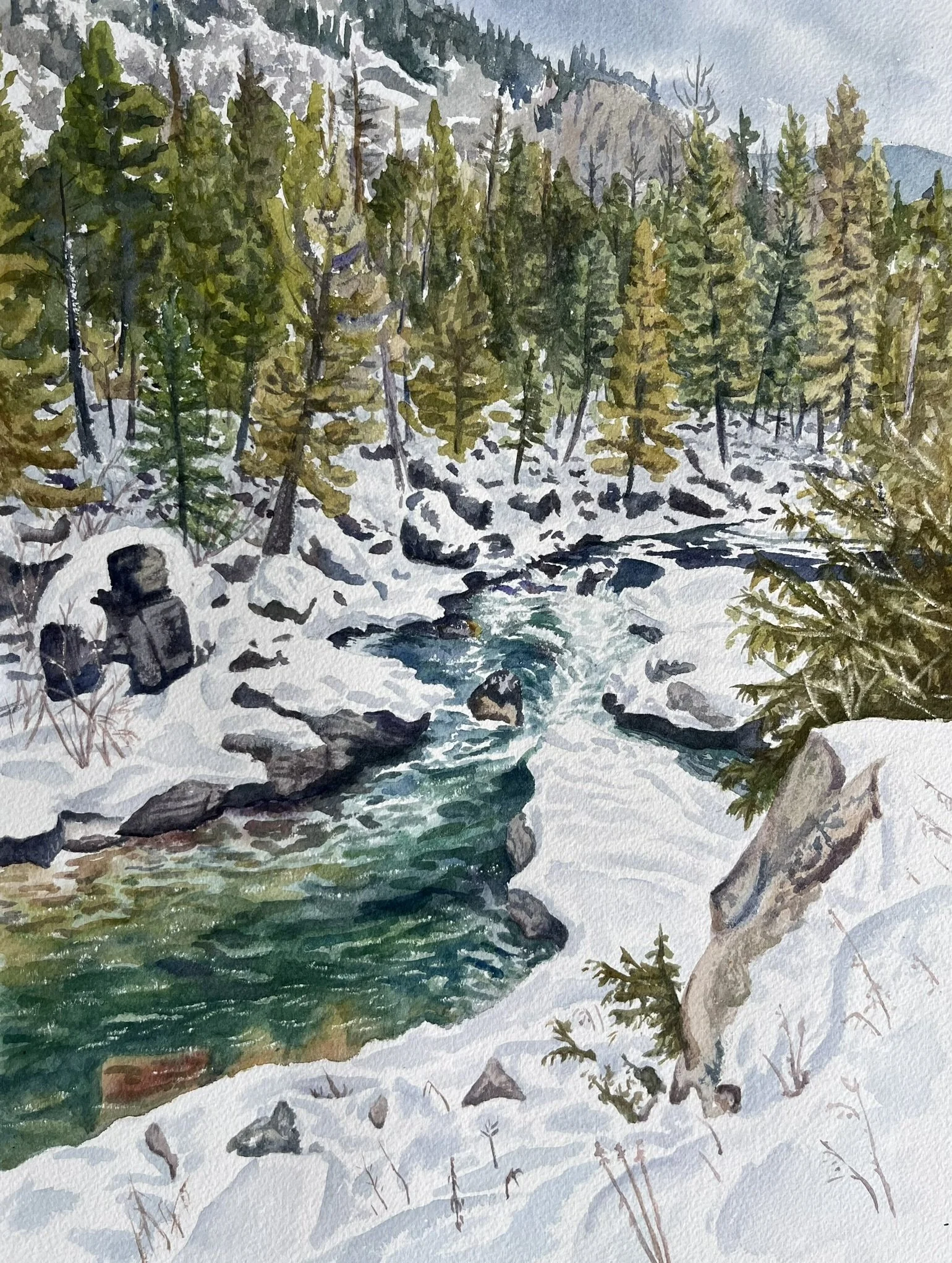 Winter Stream
12"x16"