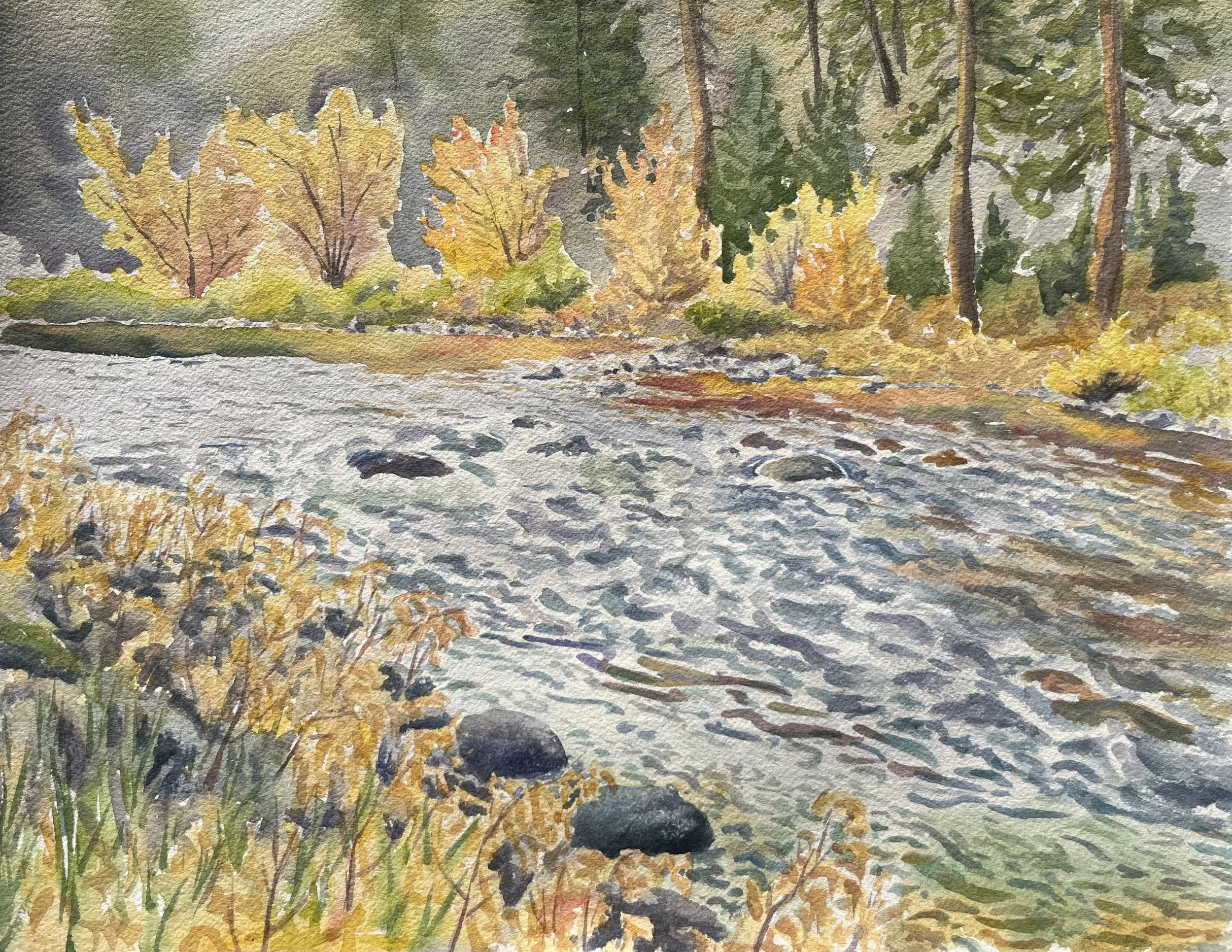 Spokane River, autumn
11"x14"