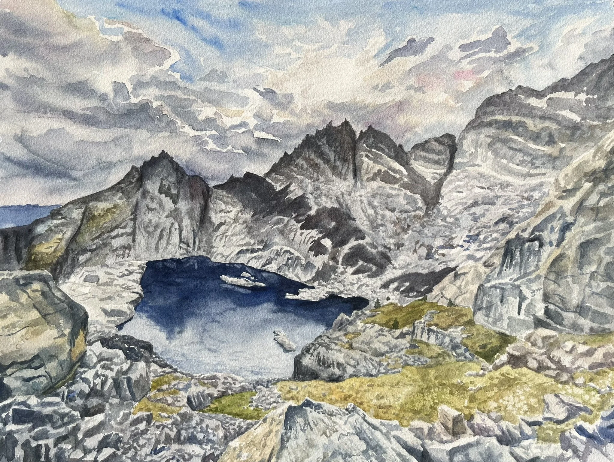 Alpine lake in Absarokas
11"x14"